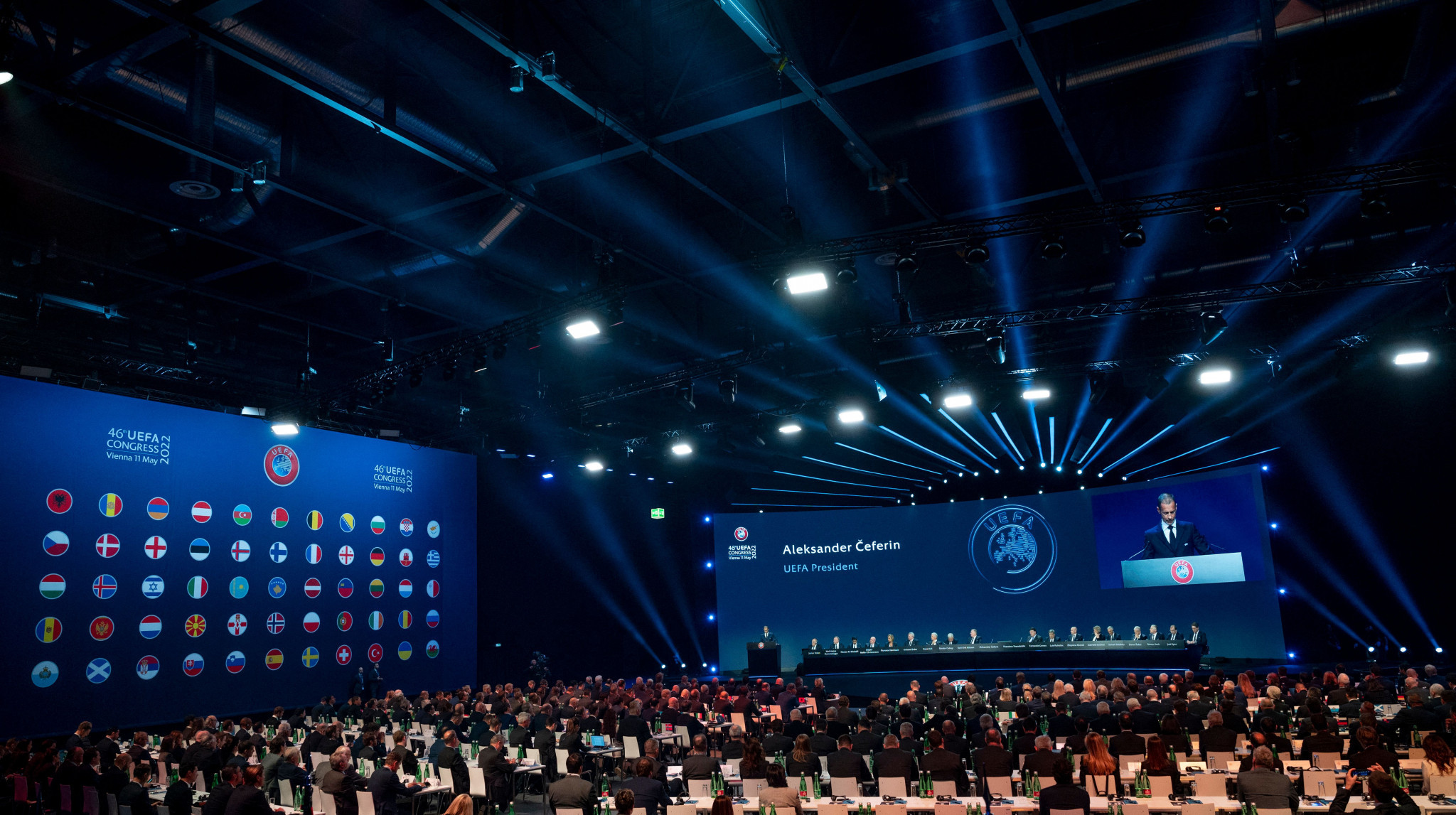 The Russian Football Union has not been suspended by UEFA and was represented at today's UEFA Congress in Vienna ©Getty Images