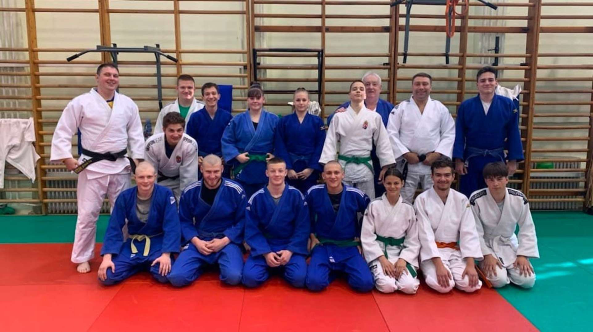 The young judoka and coaches have been in judo training since arriving in Hungary ©IJF