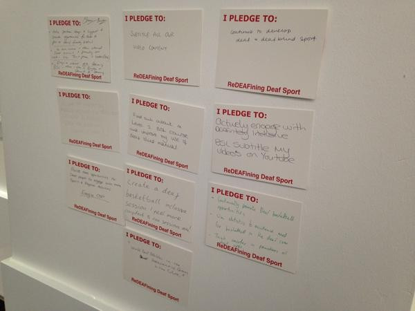 Delegates at the conference made several pledges to help boost deaf sport in their day to day work