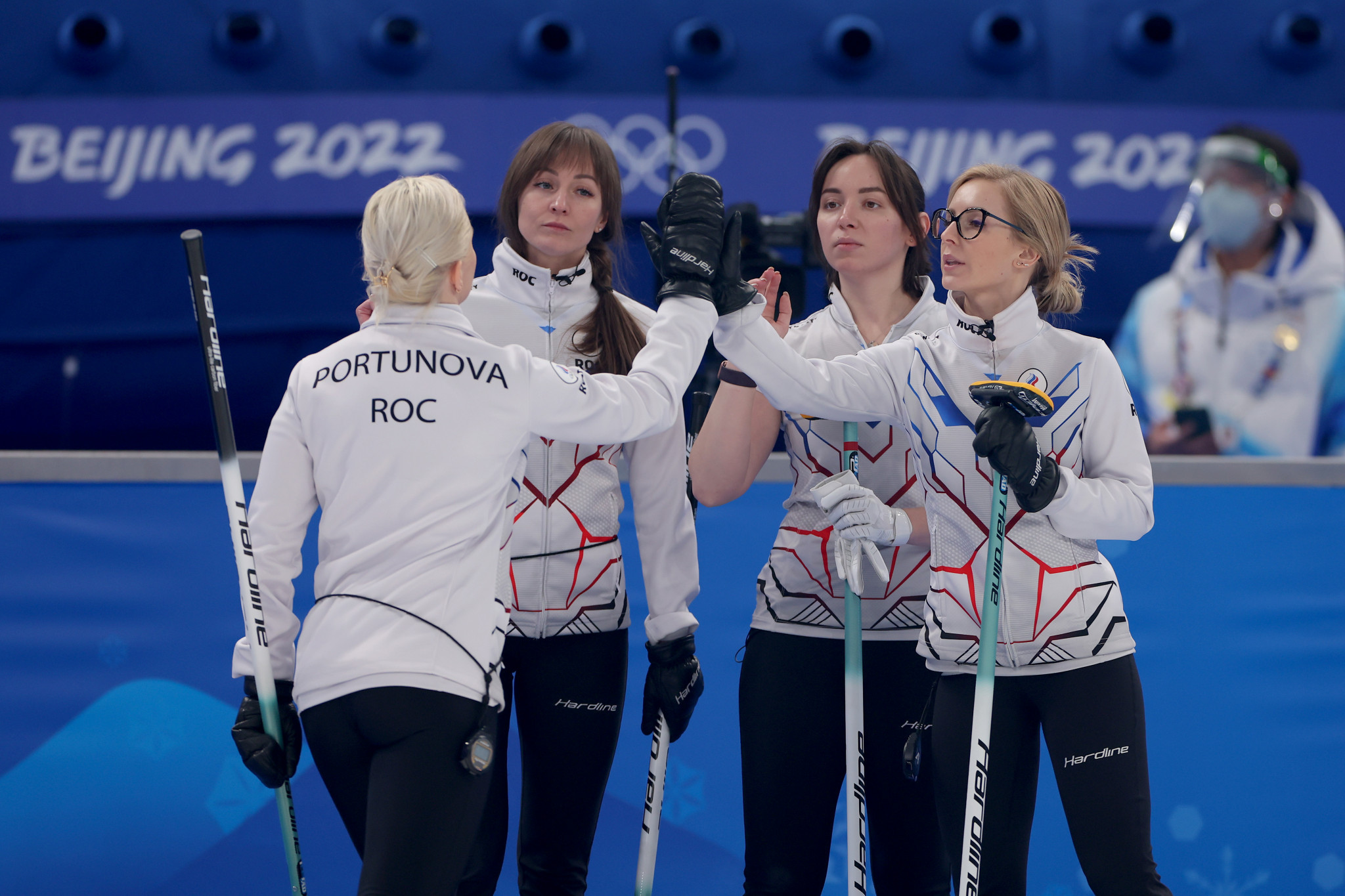 The Russian Olympic Committee women's team managed just one win in the curling competition during Beijing 2022 ©Getty Images