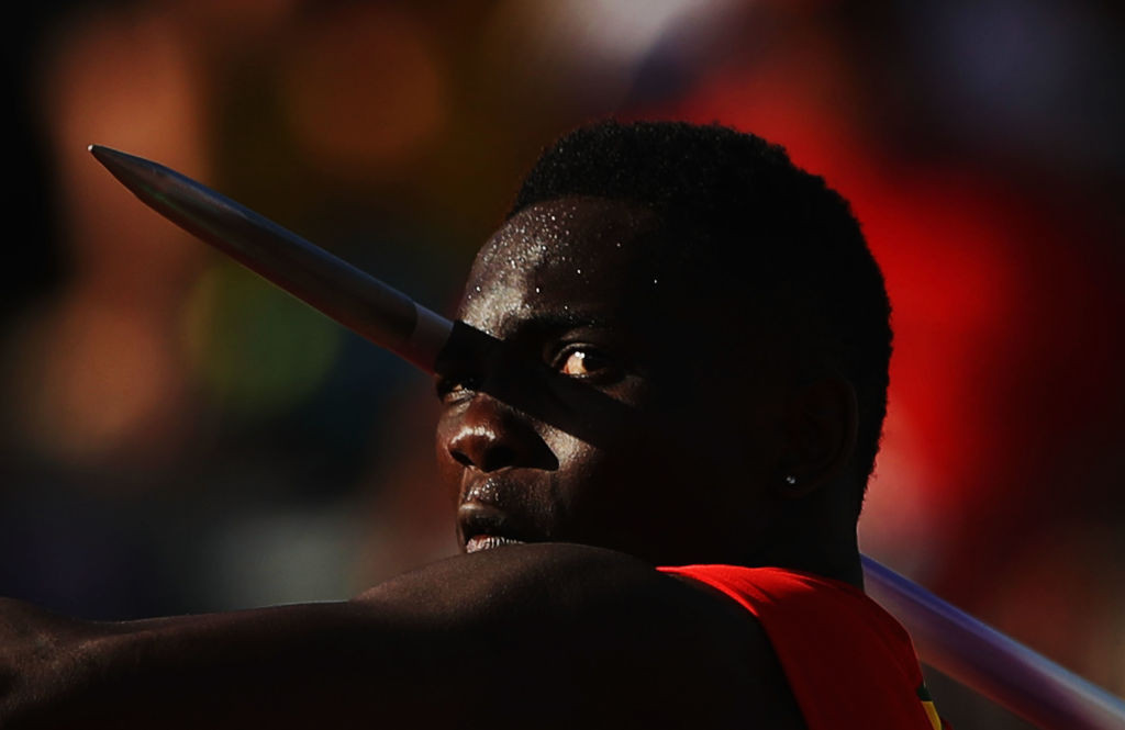 Grenada's Anderson Peters won the men's javelin at the Doha Diamond League with 93.07 metres, moving to fifth on the all-time list ©Getty Images