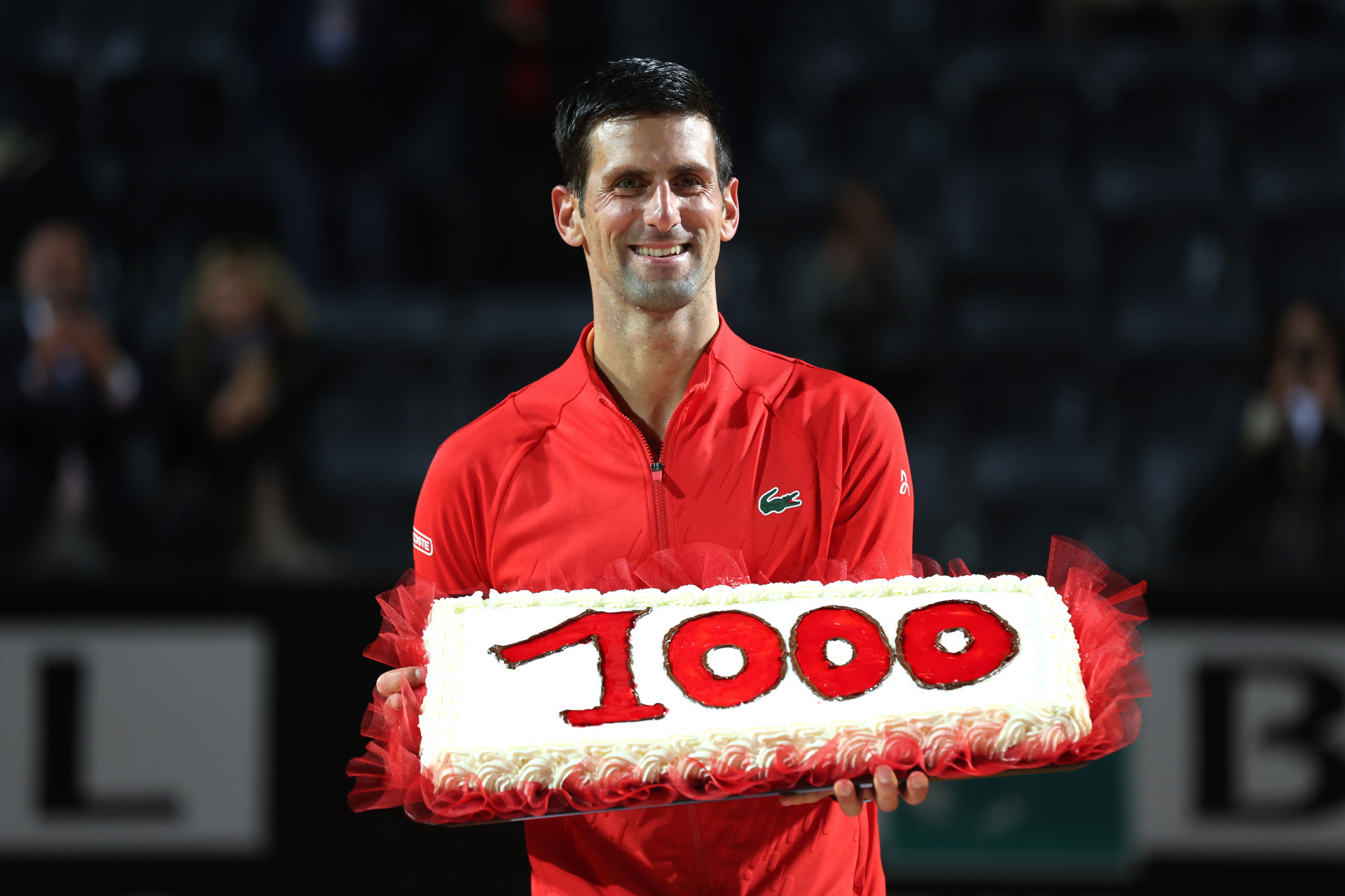 Novak Djokovic became the fifth player to reach 1,000 ATP match wins, achieving the feat in the last four in Rome ©Getty Images