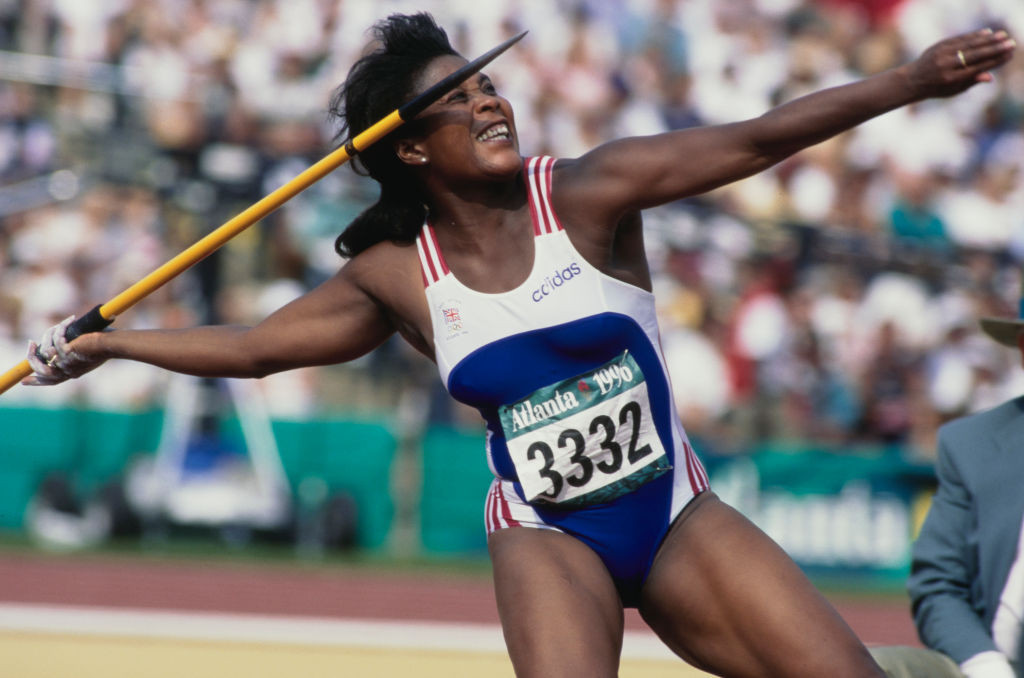Tessa Sanderson, the 1984 Olympic javelin champion, was less than thrilled by her billing at the 1992 AAA Championships and Barcelona Olympic trials at the Alexander Stadium ©Getty Images