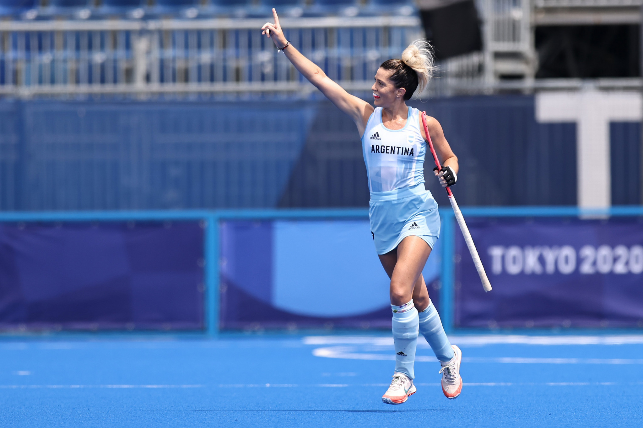 Agustina Albertarrio scored the winner in Argentina's victory over Spain ©Getty Images 
