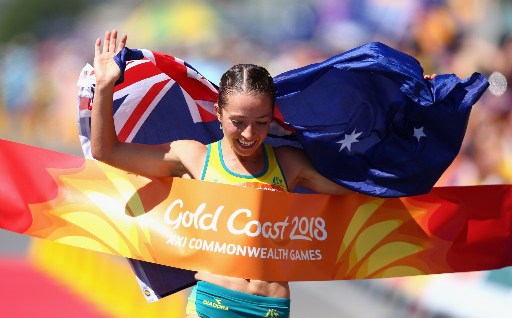 Jemima Montag is one of four defending Commonwealth Games champions named in Australia's athletics team for Birmingham 2022 ©Getty Images