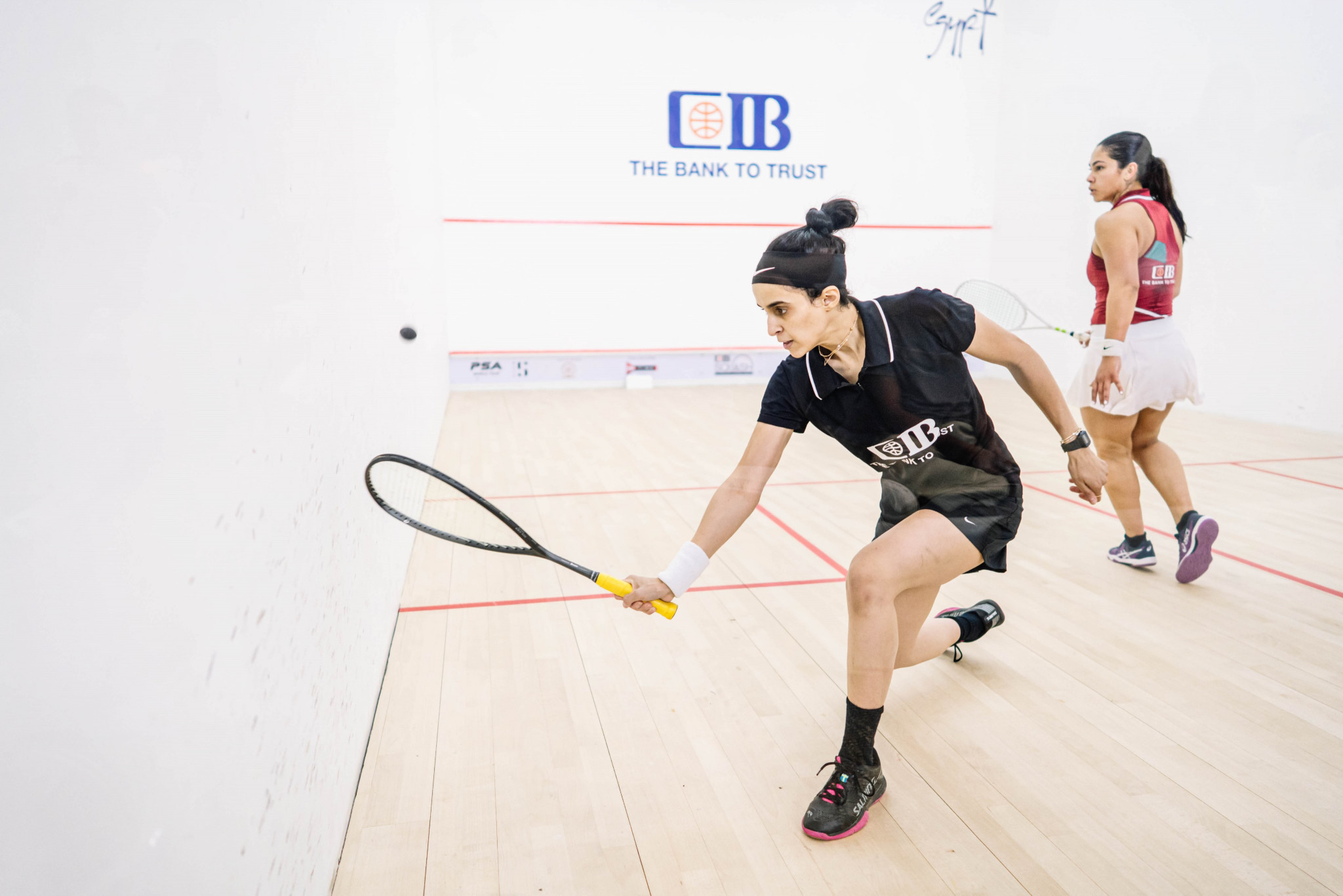 Nour El Tayeb knocked out seventh seed Salma Hany ©PSA
