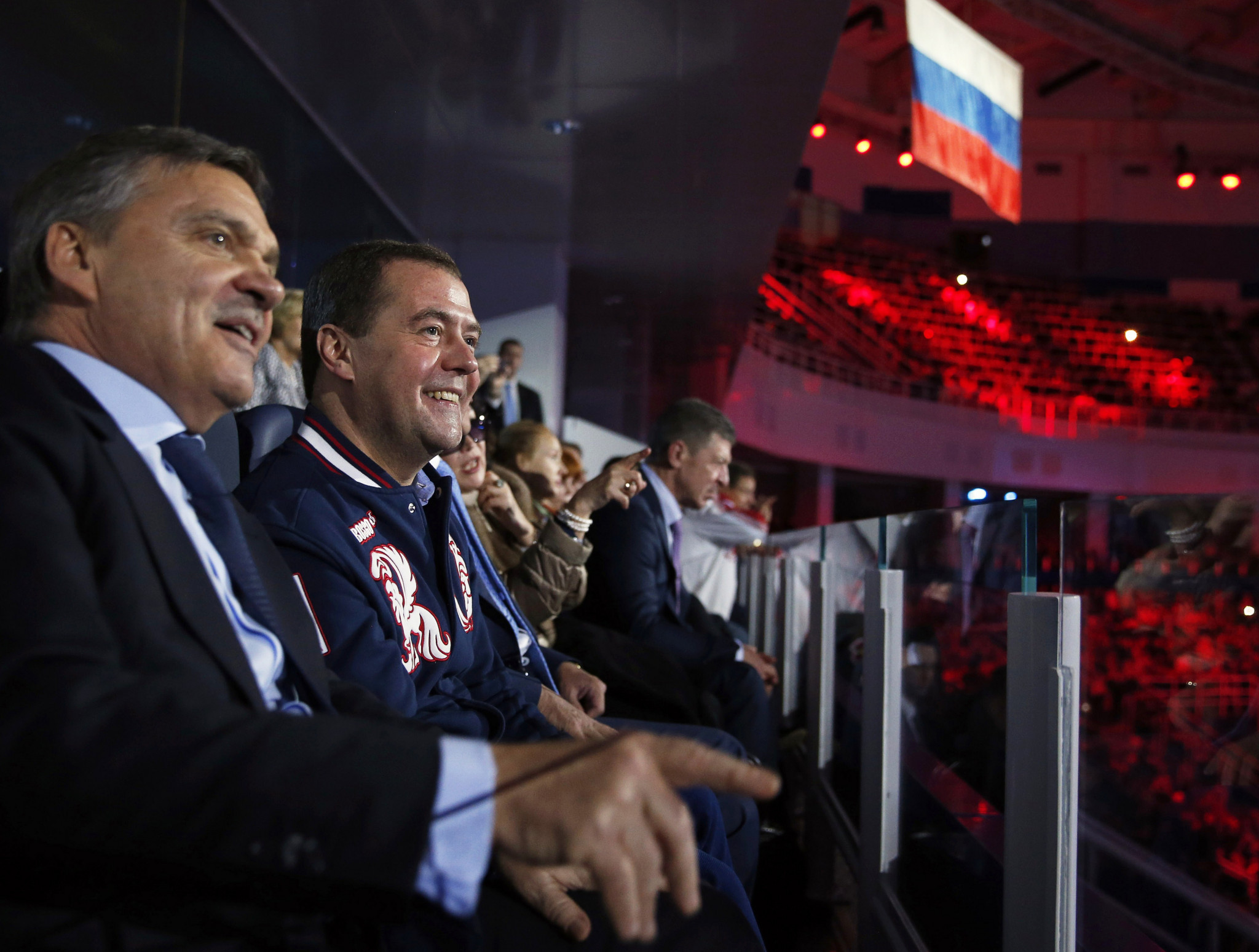 René Fasel, pictured with former President Dmitry Medvedev, has claimed "I Love Russians" and that the invasion of Ukraine cannot diminish his love for Russia ©Getty Images