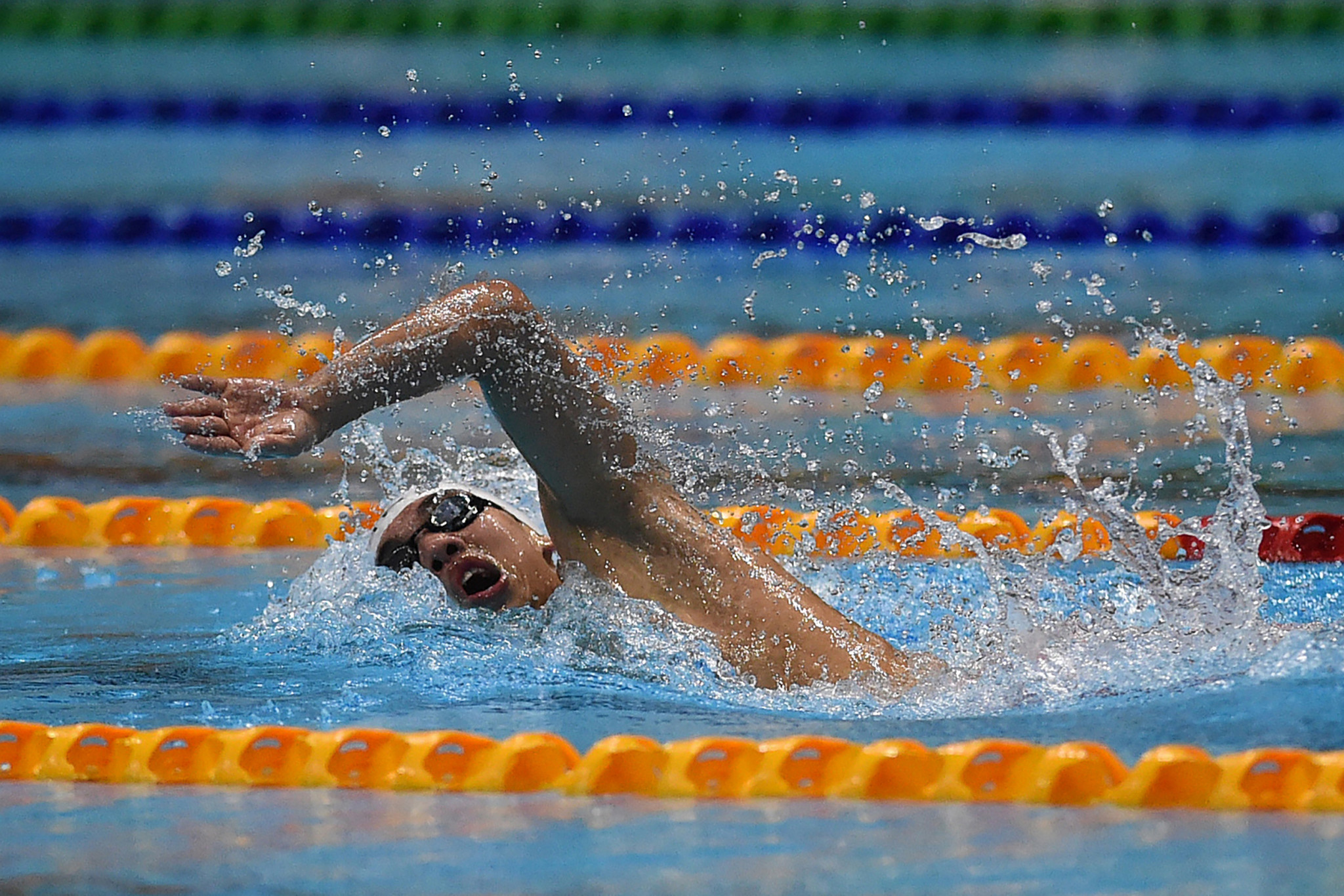 Huy Hoàng was part of the Vietnamese swimming team which won gold in the men's 4x200 freestyle event ©Getty Images