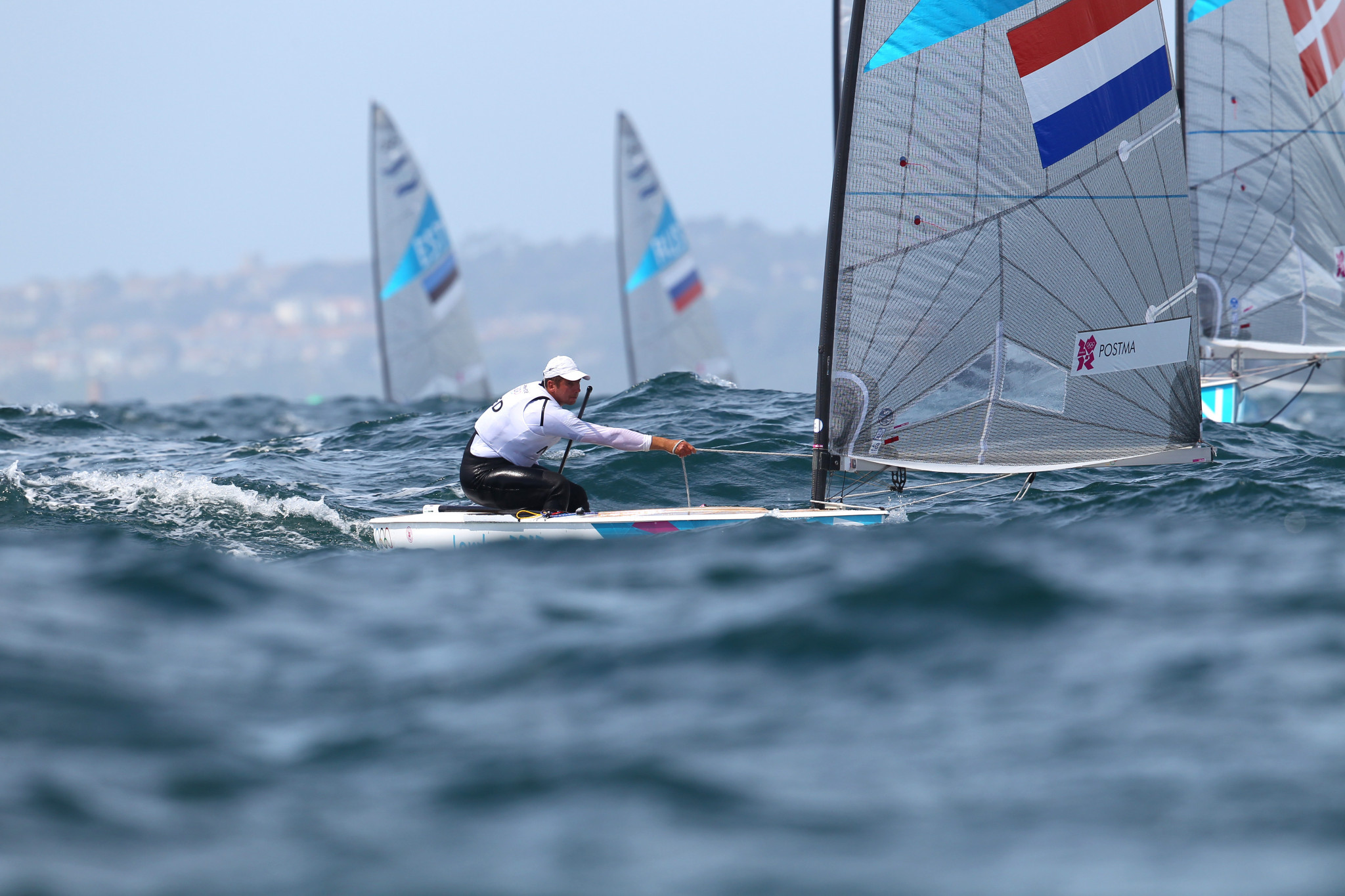 Olympian Postma takes early lead on first day of sailing at Finn Gold Cup