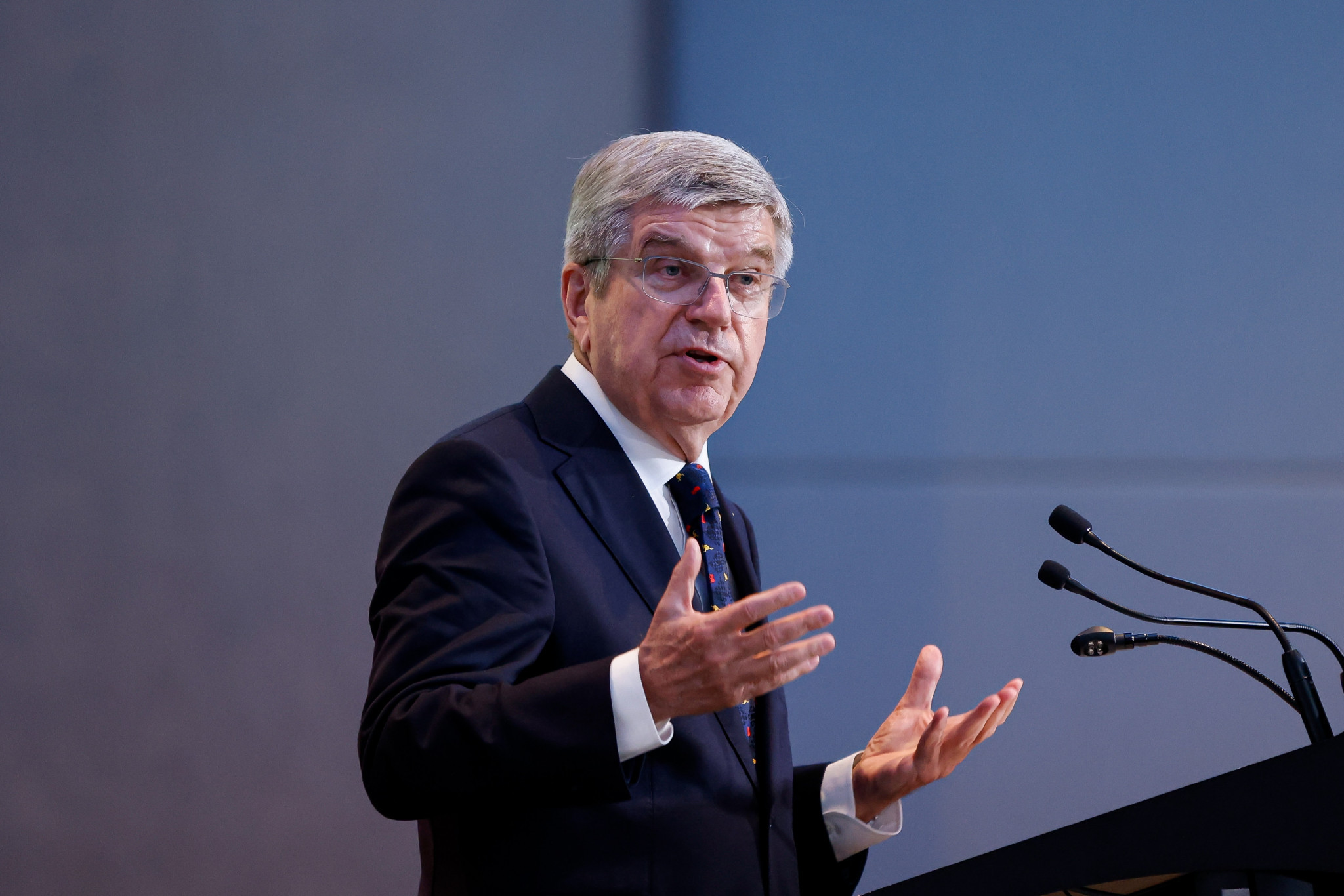 IOC President Thomas Bach is set to address the organisation's response to the war in Ukraine ©Getty Images