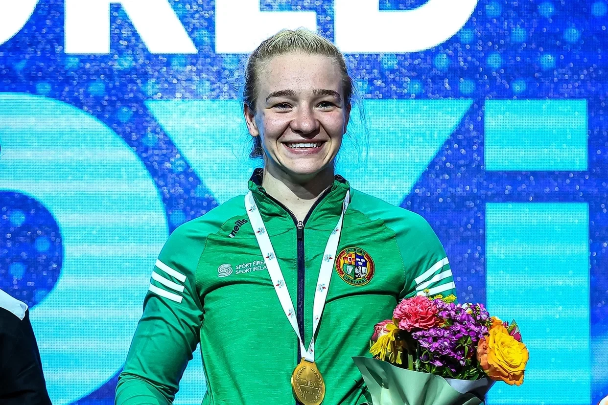 Amy Broadhurst of Ireland became the world champion in the under-63kg final ©IBA