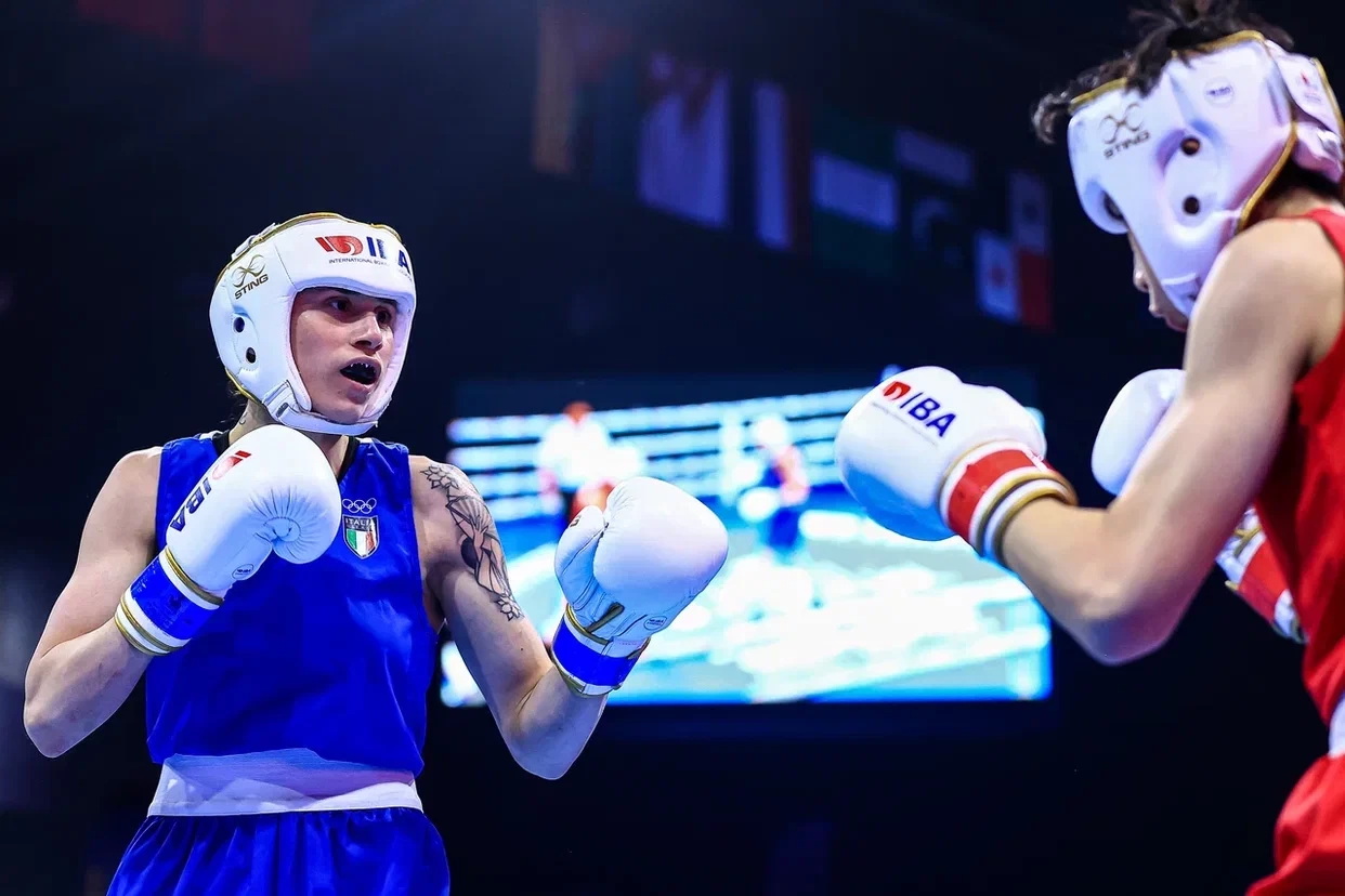 Olympic medallist Irma Testa, left, has been named Italy's training squad as she bids to secure gold at the Women's World Championships after losing in the featherweight final at last year's event ©IBA
