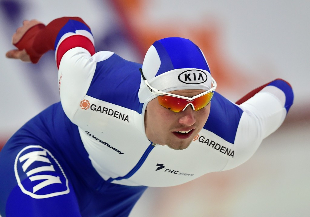 Russia's Pavel Kulizhnikov defended his men's title at the World Sprint Championships in Seoul ©Getty Images