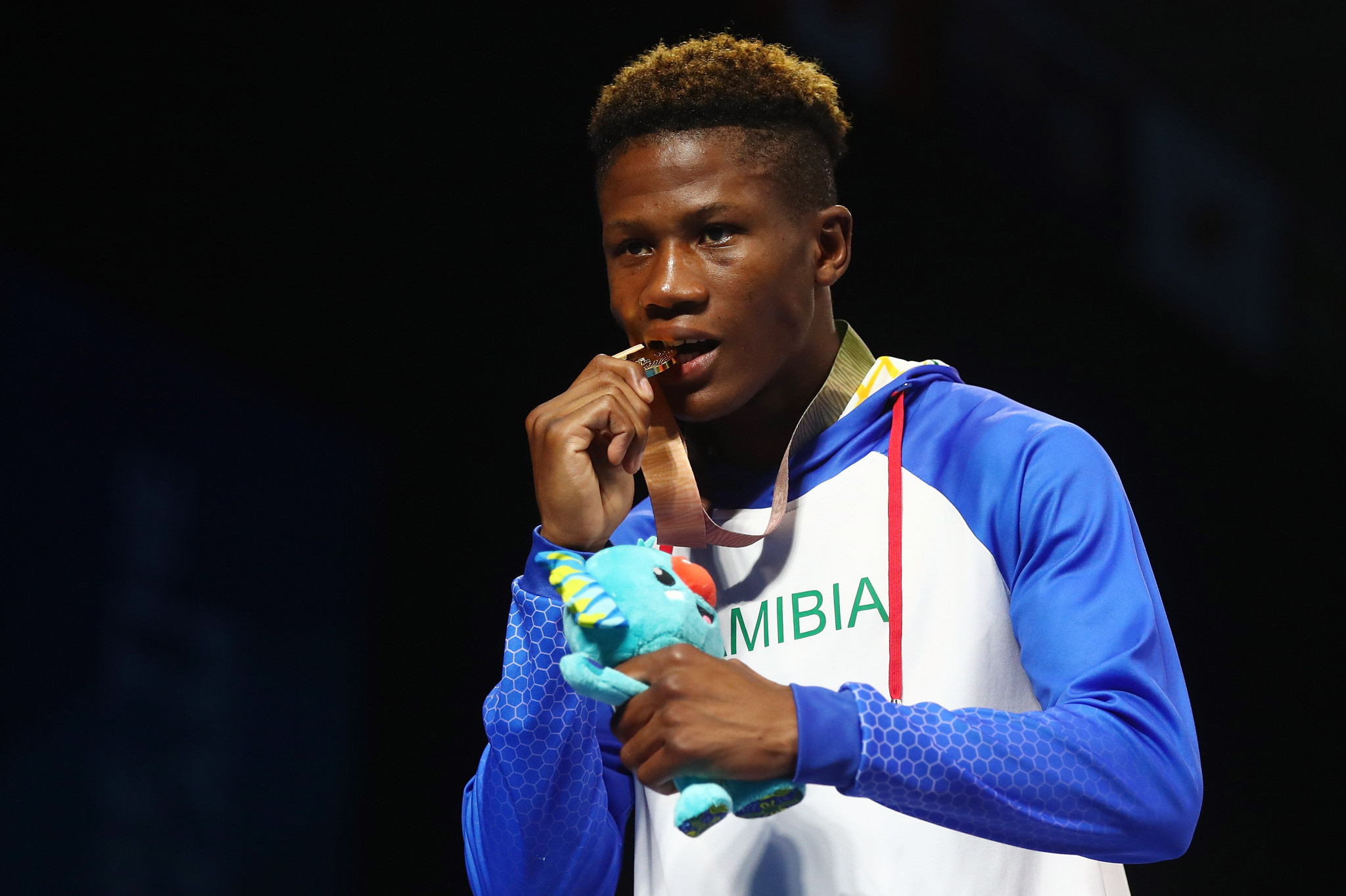 Boxer Jonas Jonas was one of two Namibian gold medallists at Gold Coast 2018 ©Getty Images