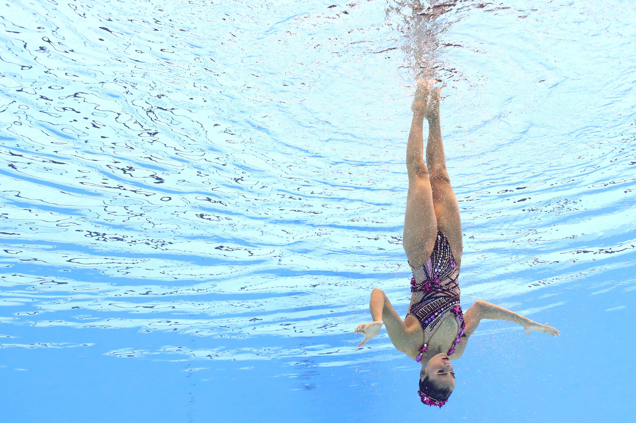 Vasiliki Alexandri achieved gold for Austria at the FINA Artistic Swimming World Series Super Final ©Getty Images