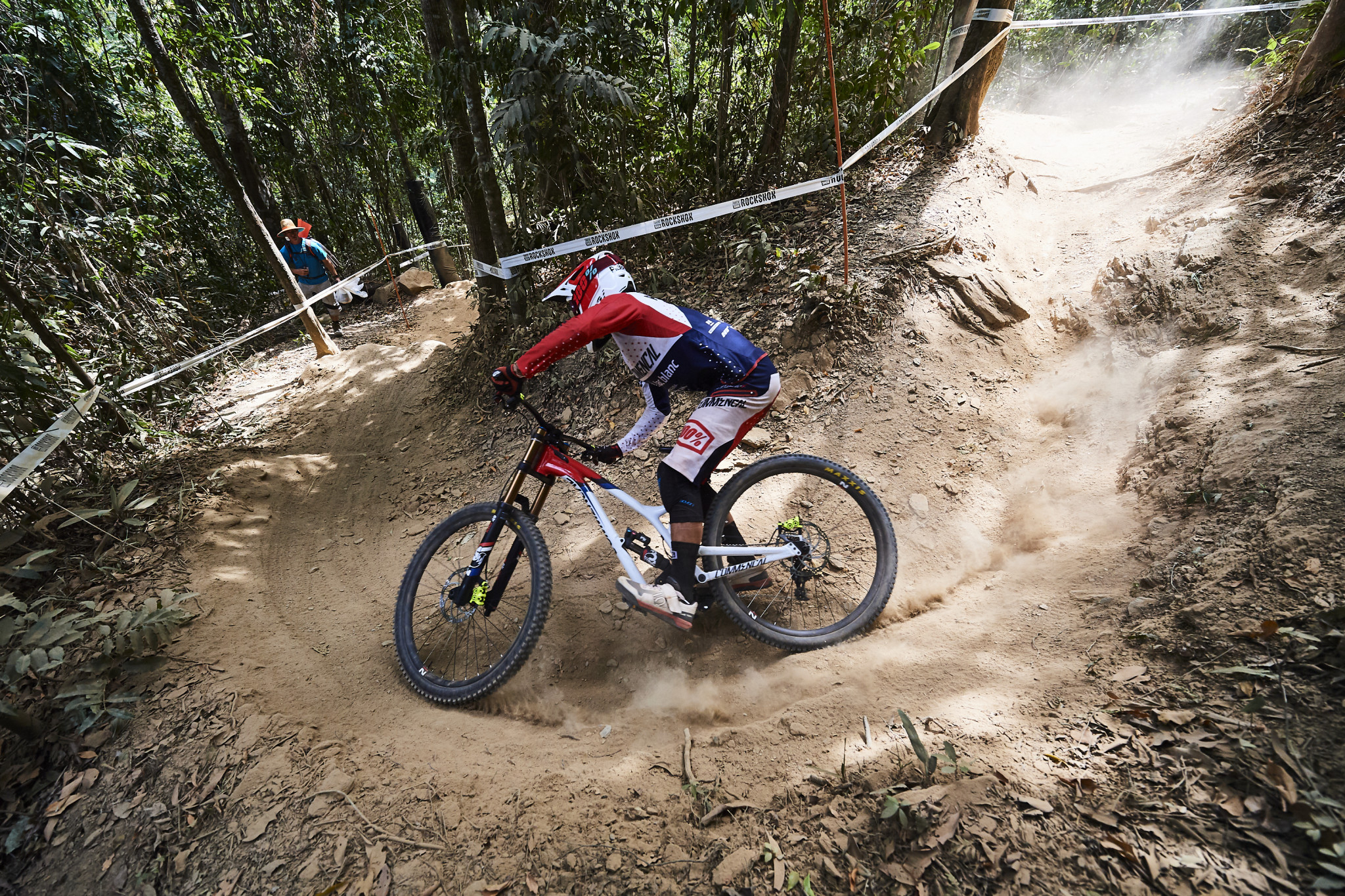 Amaury Pierron won the men's elite title at the Fort Williams Mountain Bike World Cup leg ©Getty Images