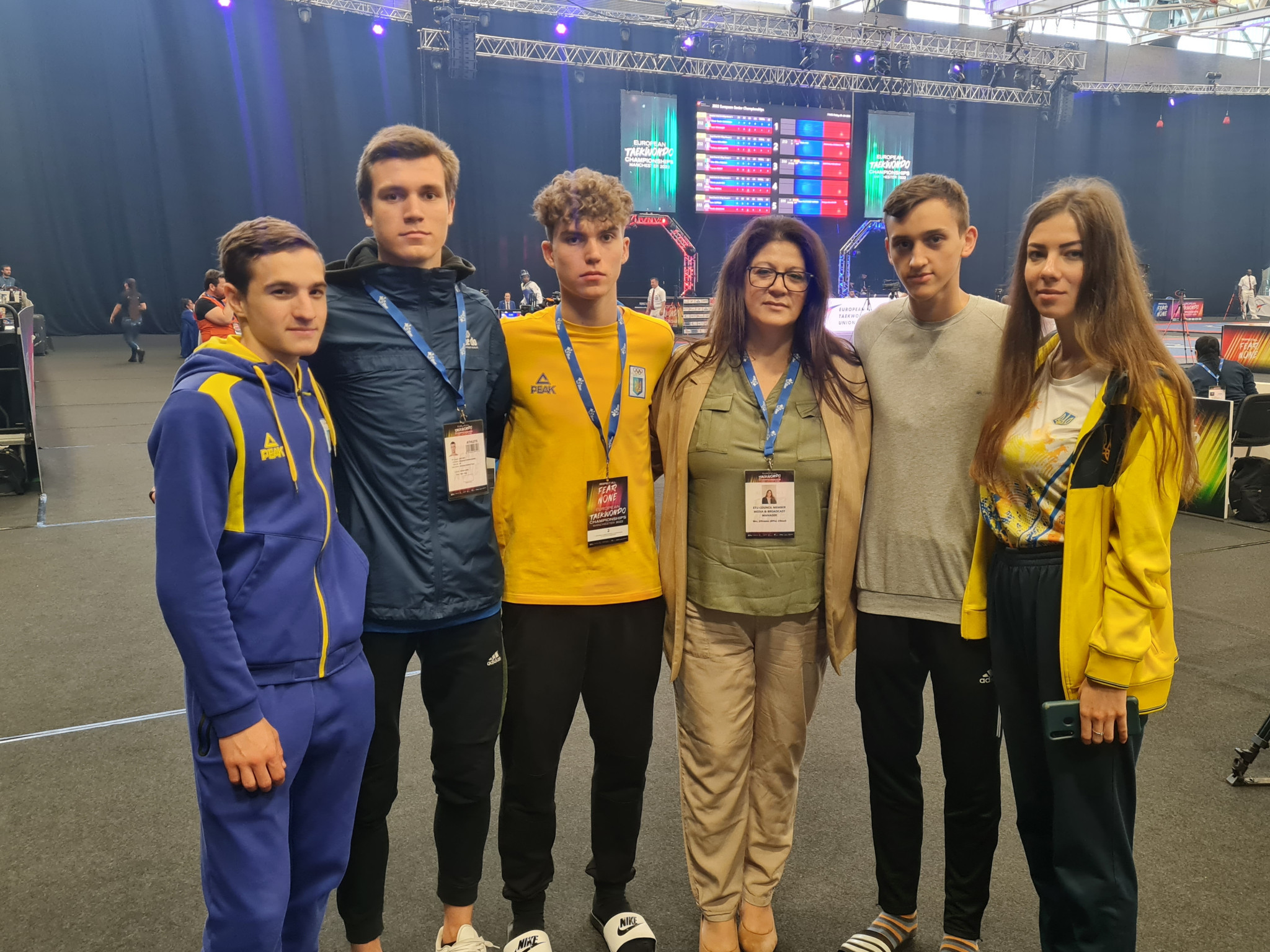 Nine athletes from Ukraine were able to attend the European Taekwondo Championships in Manchester, despite the Russian invasion ©WTE