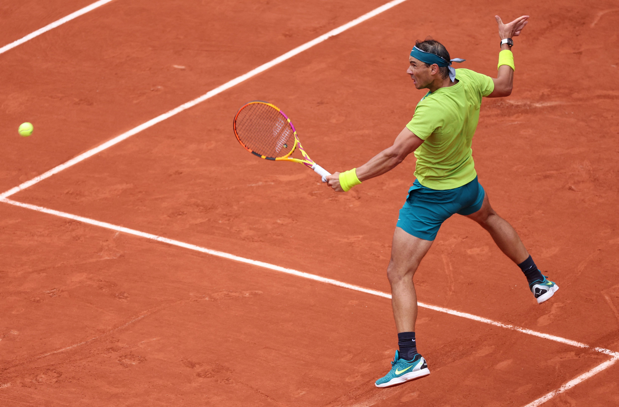 Rafael Nadal cruised to a 6-2, 6-2, 6-2 win over Australian Jordan Thompson in the first round of the French Open ©Getty Images
