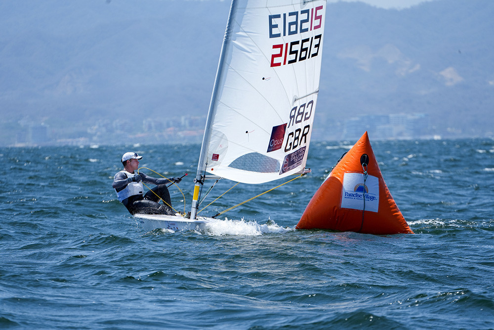 Britain's Elliot Hanson currently sits third in the standings ©ILCA