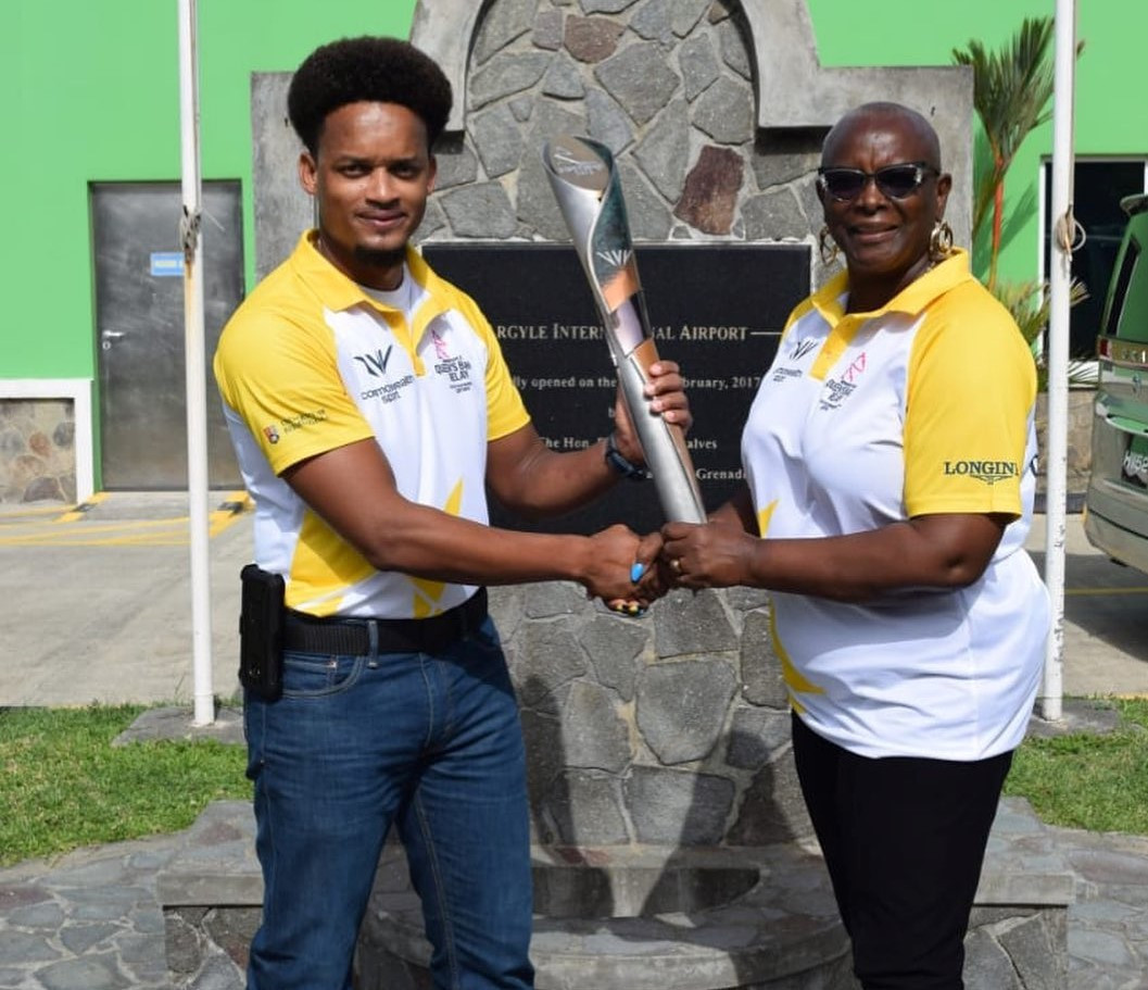The Queen's Baton arrived in St Vincent from St Lucia ©Facebook/SVGOlympicCommittee