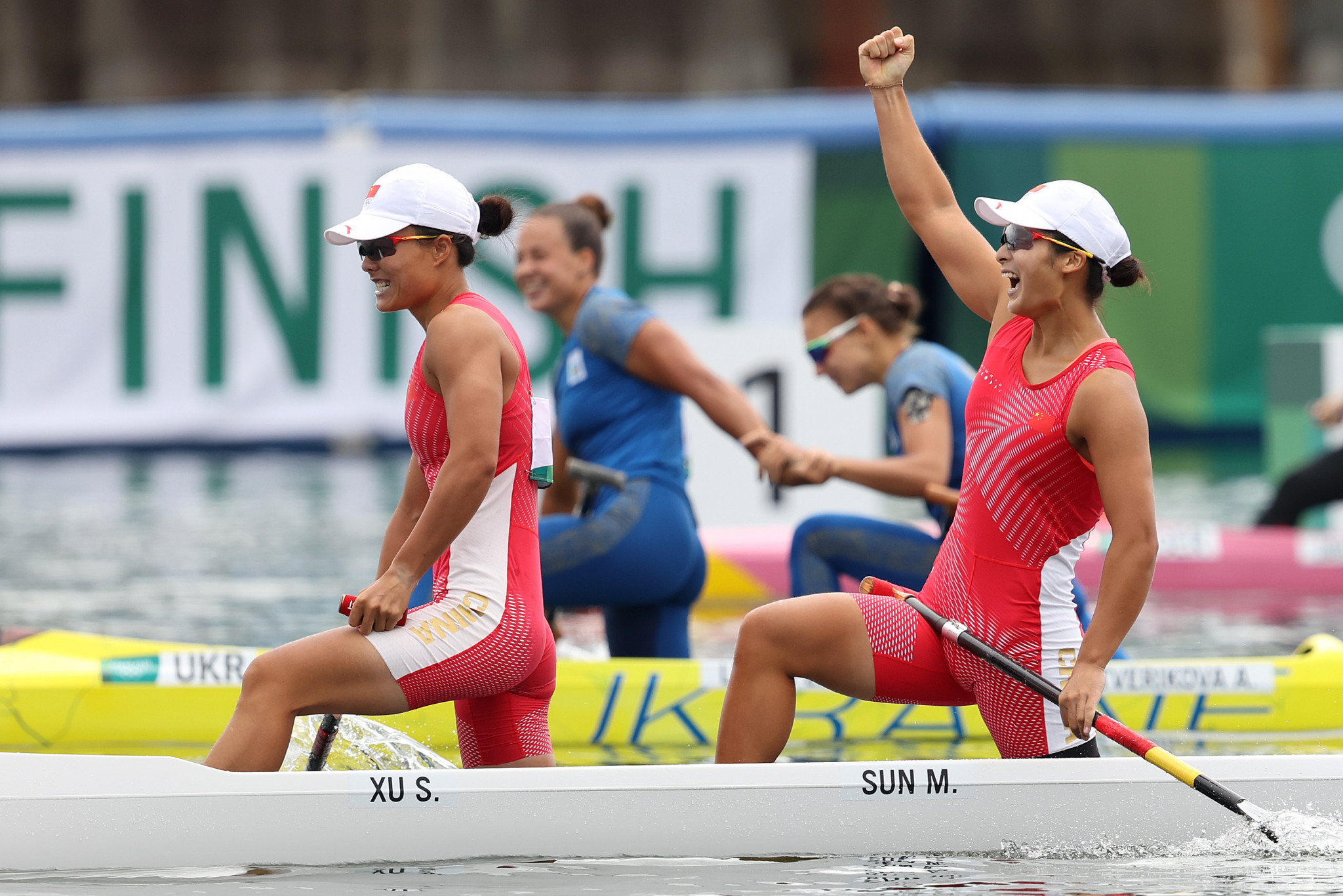 China's Olympic champions Xu Shixiao and Sun Mengya are set to race this weekend after  starting their World Cup campaign with victory in Račice last week ©Getty Images