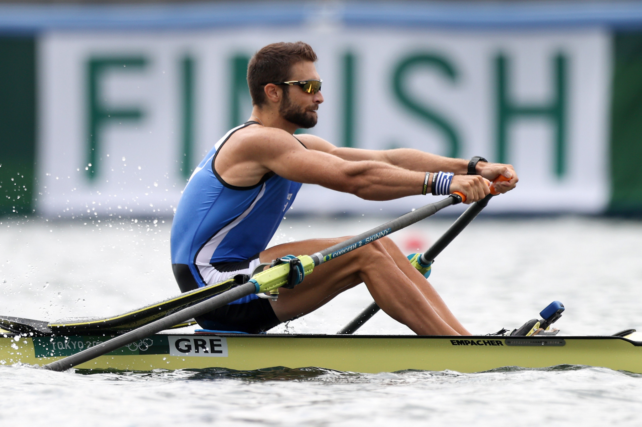 Greece's reigning men's singles sculls Olympic champion Stefanos Ntouskos is set to compete at the first stage of this year's World Rowing Cup in Belgrade ©Getty Images