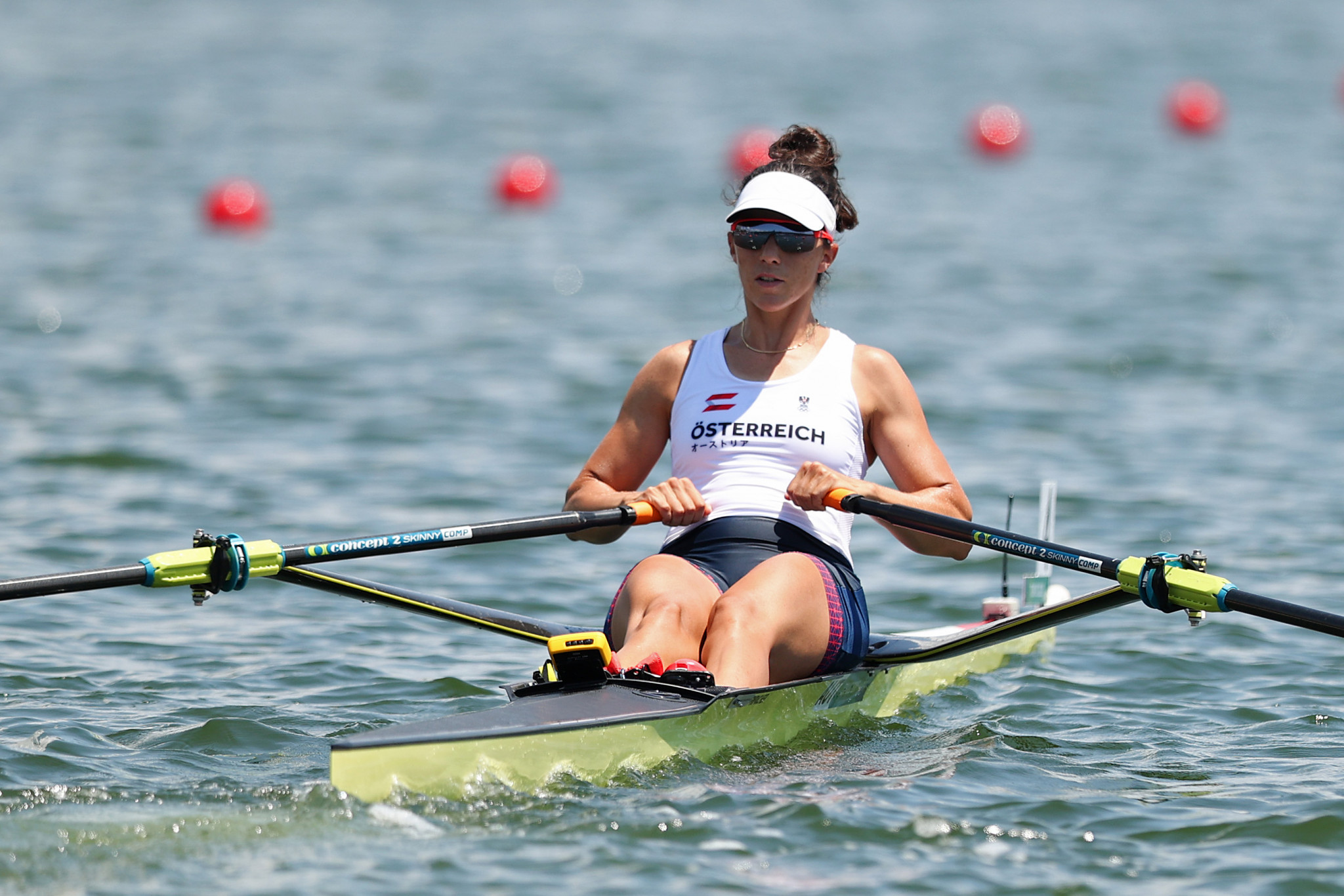 Austria's Tokyo 2020 bronze medallist Magdalena Lobnig is among the likely contenders in the women's singles sculls race in Belgrade ©Getty Images
