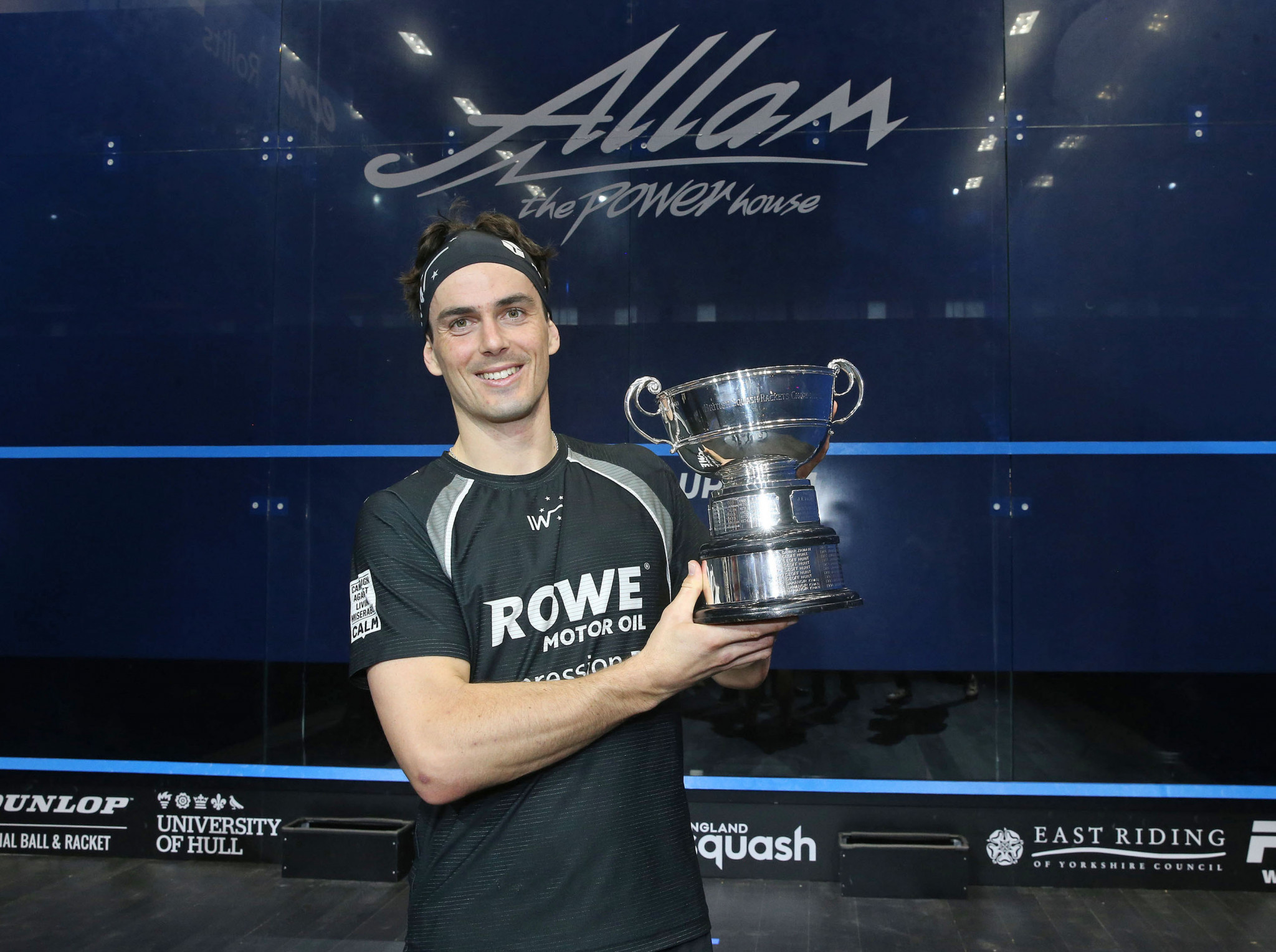 New Zealand's world number one Paul Coll won the last men's platinum event on the PSA World Tour at the British Open in Hull ©PSA World Tour