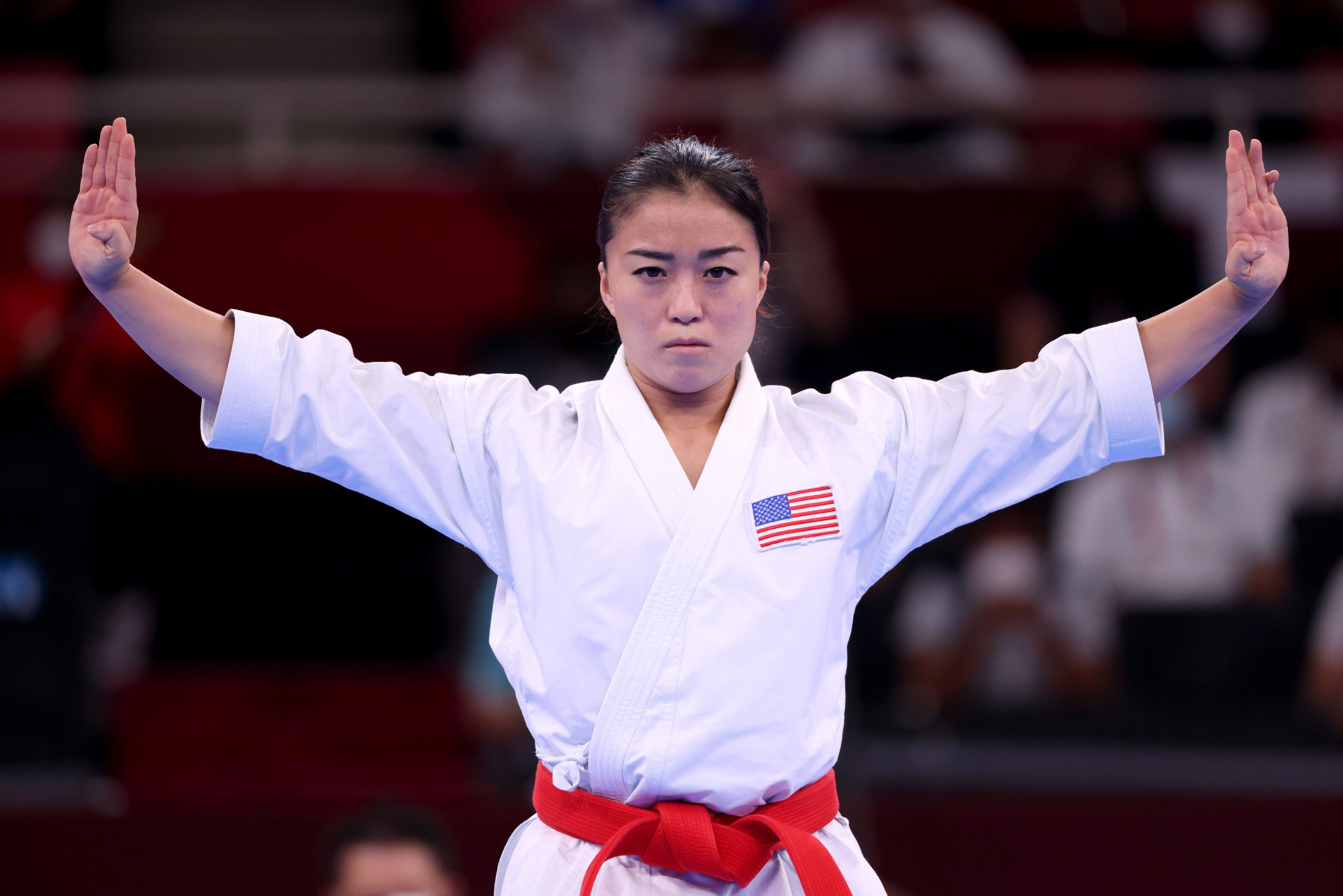 Sakura Kokumai of the United States won her eighth gold medal at the Pan American Karate Championships ©Getty Images