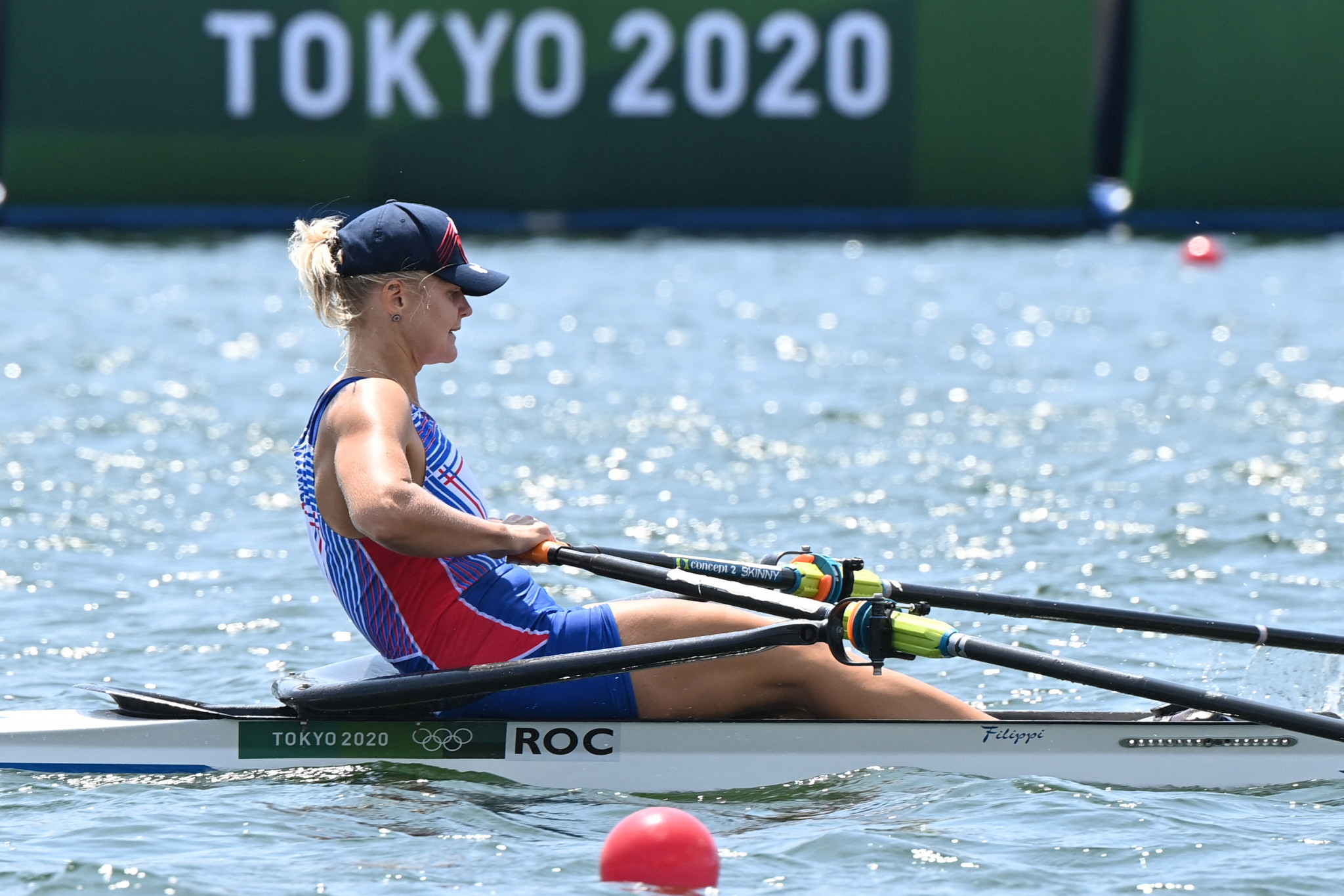 The Russian Olympic Committee won two rowing medals at Tokyo 2020, including silver for Hanna Prakhatsen in the women's single sculls ©Getty Images