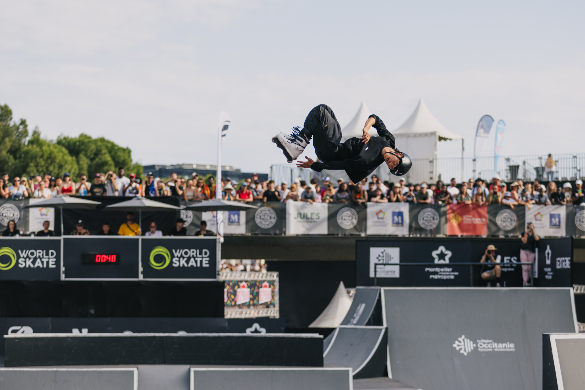World Skate sports director Francesco Zangarini hopes to see one of scooter or roller freestyle at Los Angeles 2028 ©Hurricane - FISE
