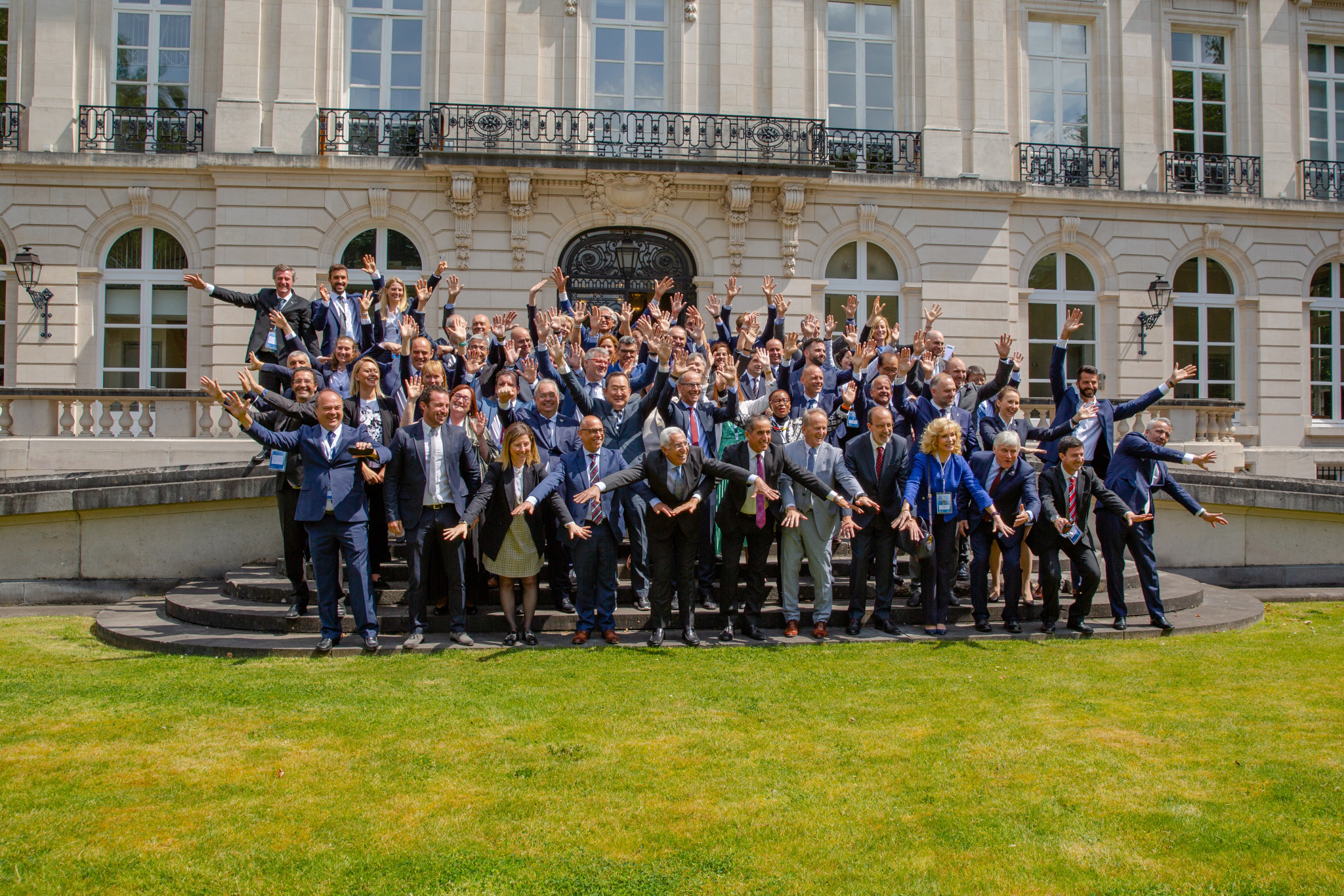 Universities from all five continents were awarded certificates at the ceremony in Brussels ©FISU