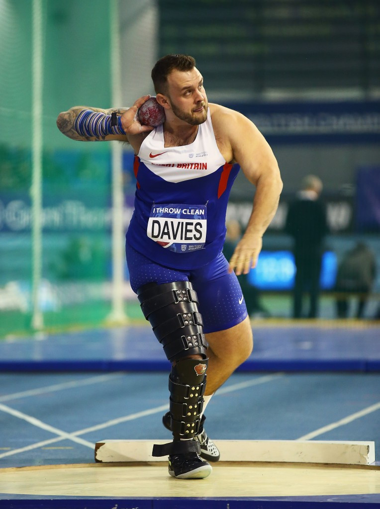 Aled Davies broke his own shot put world record in Sheffield ©Getty Images 