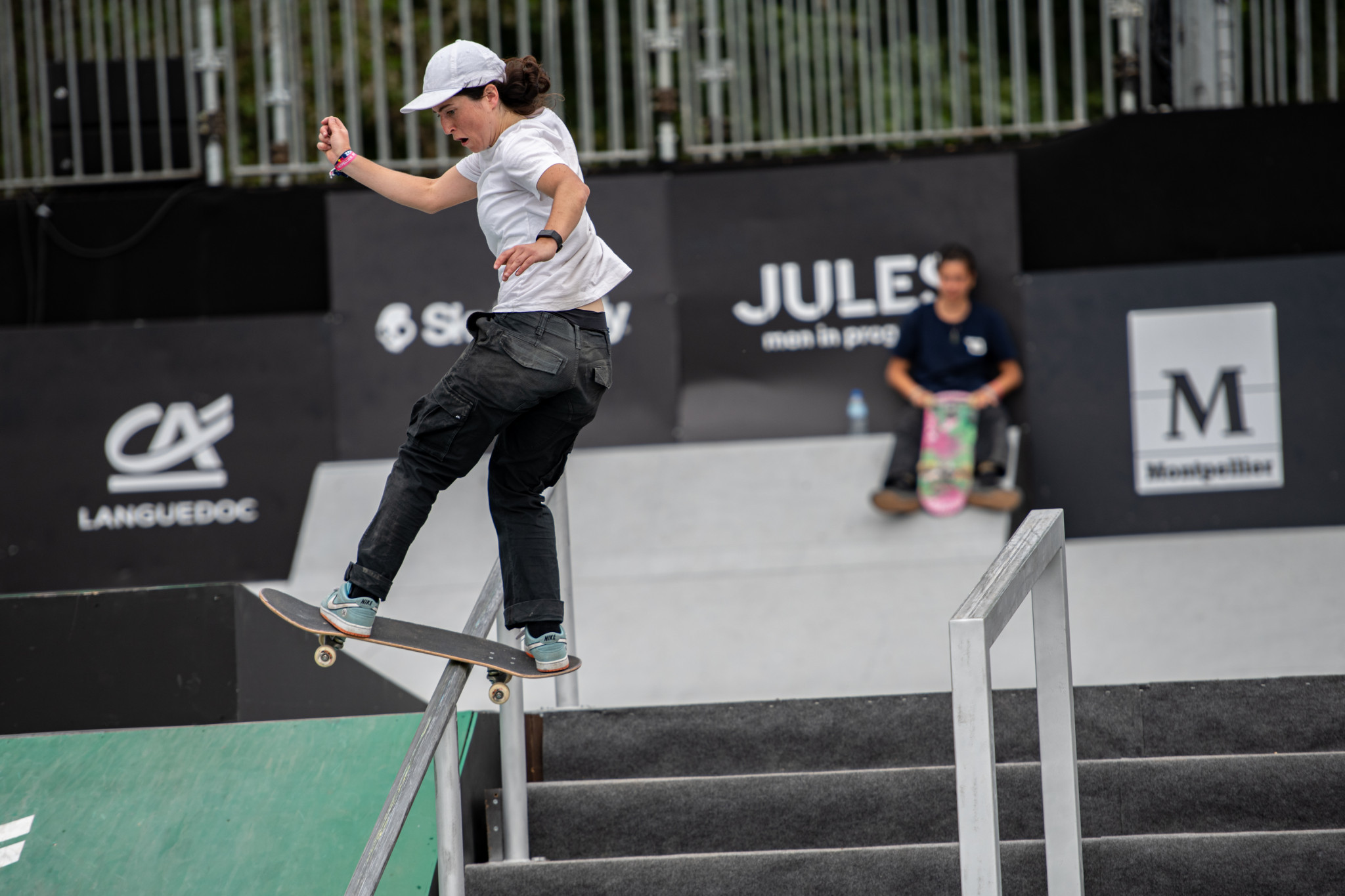 French Tokyo 2020 Olympian Charlotte Hym won the women's street skateboard event to take the first gold medal of FISE 2022 ©Hurricane - FISE