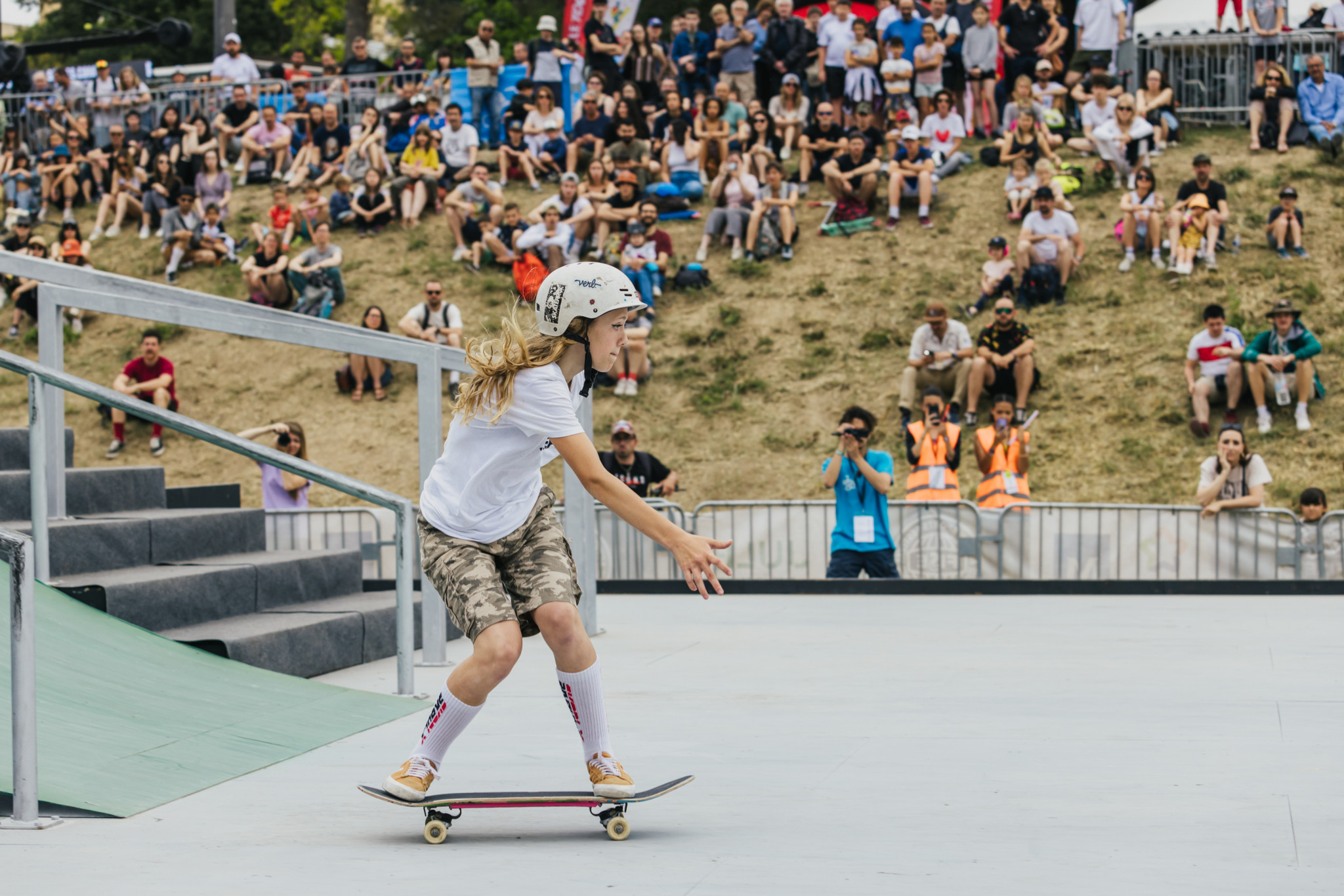 The 13-year-old scored 4.27 points, falling short of Hym's 5.35 at the FISE Street Park ©Hurricane - FISE