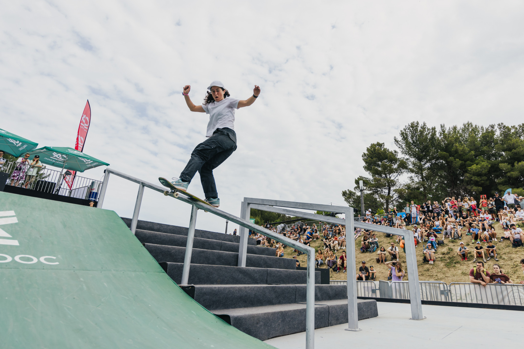 Charlotte Hym won gold at the FISE women's street skateboarding event today in Montpellier ©Hurricane - FISE