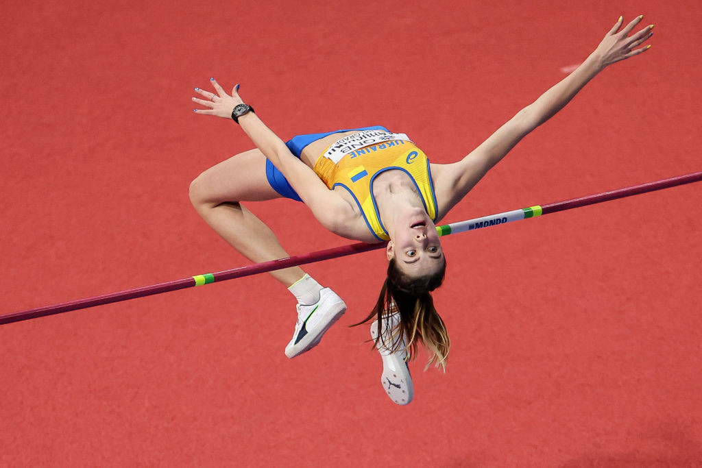 Yaroslava Mahuchikh of Ukraine won the displaced women's high jump event at the Prefontaine Classic ©Getty Images