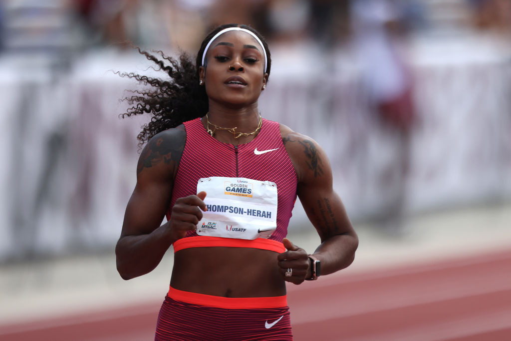 Jamaica's double 100 and 200m Olympic champion Elaine Thompson-Herah clocked 10.79sec to win her first big 100m of the season at the Wanda Diamond League meeting in Eugene, Oregon ©Getty Images