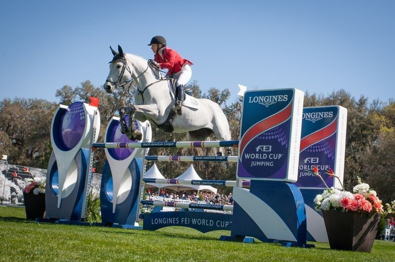 The United States’ Marilyn Little and Corona 93 executed a skilful double clear to win the FEI World Cup Jumping in front of a home crowd at the Live Oak International in Ocala ©FEI/Anthony Trollope