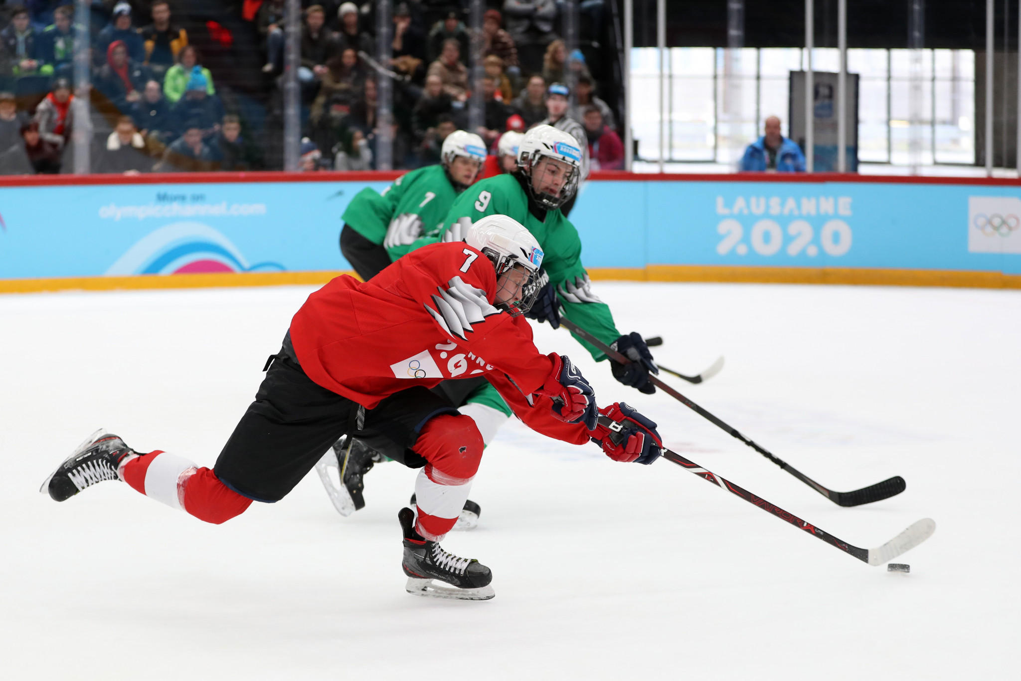 Three-on-three ice hockey featured at the Lausanne 2020 Youth Olympic Games ©Getty Images
