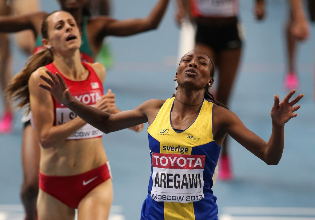 Sweden's Ethiopian-born former world 1500 metres champion Abeba Aregawi is among several top athletes to have tested positive for Meldonium since it was banned by WADA on January 1 ©Getty Images