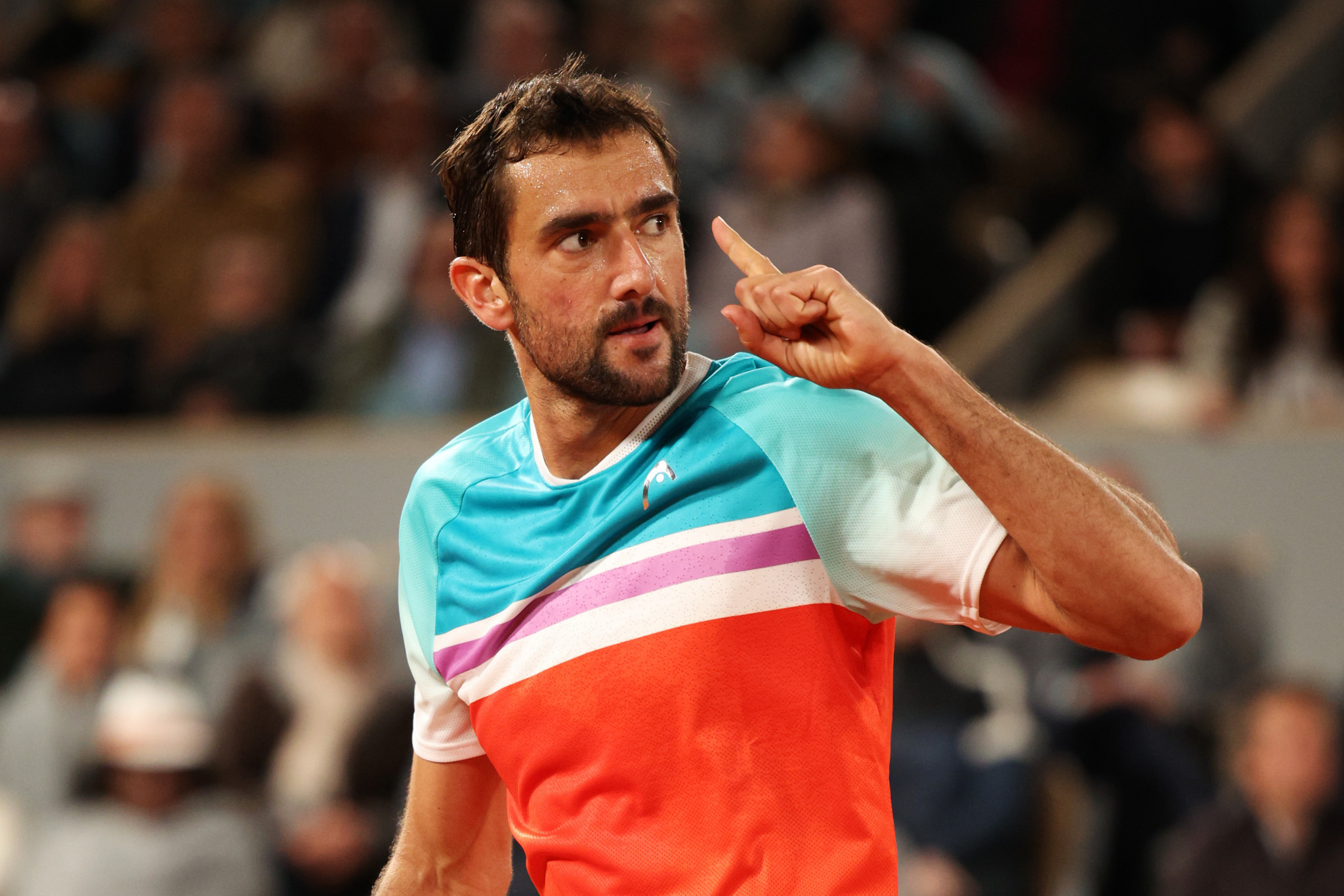 Marin Cilic sprung a surprise in the night session as he beat second seed Daniil Medvedev ©Getty Images