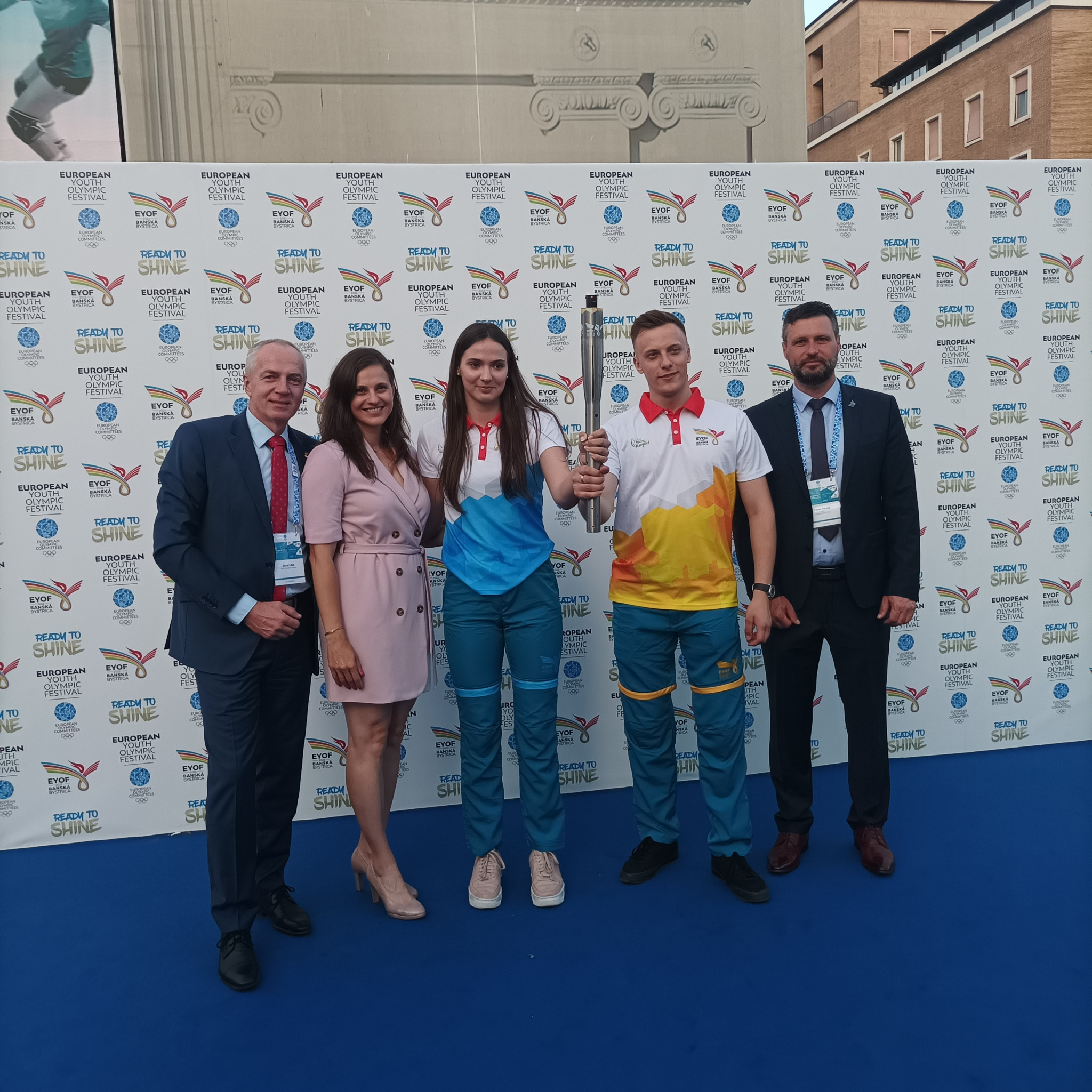 Danka Barteková, second from left, is scheduled to be one of the first Torchbearers when the Flame reaches Slovakia tomorrow ©ITG
