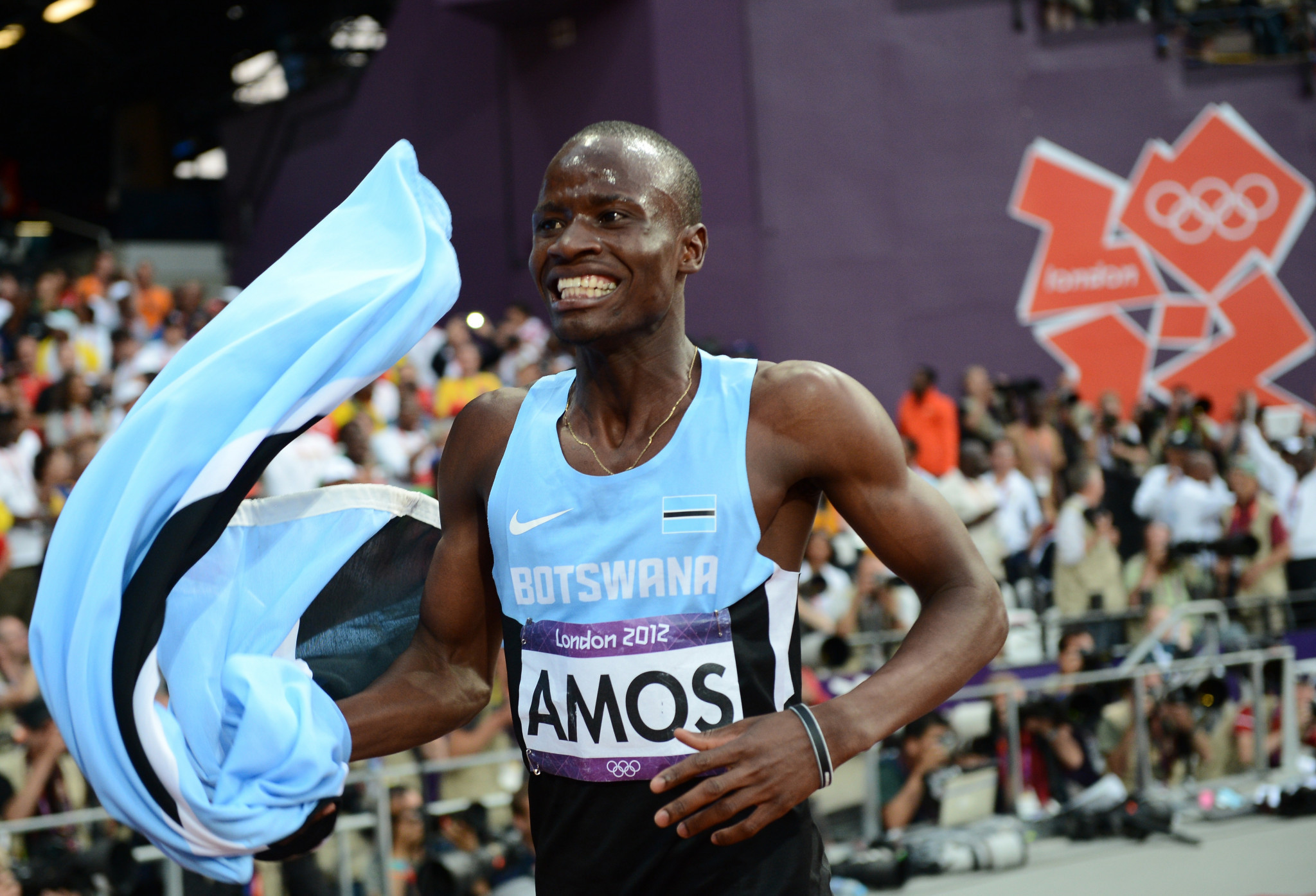 Nijel Amos won Botswana's first Olympic medal at London 2012 ©Getty Images