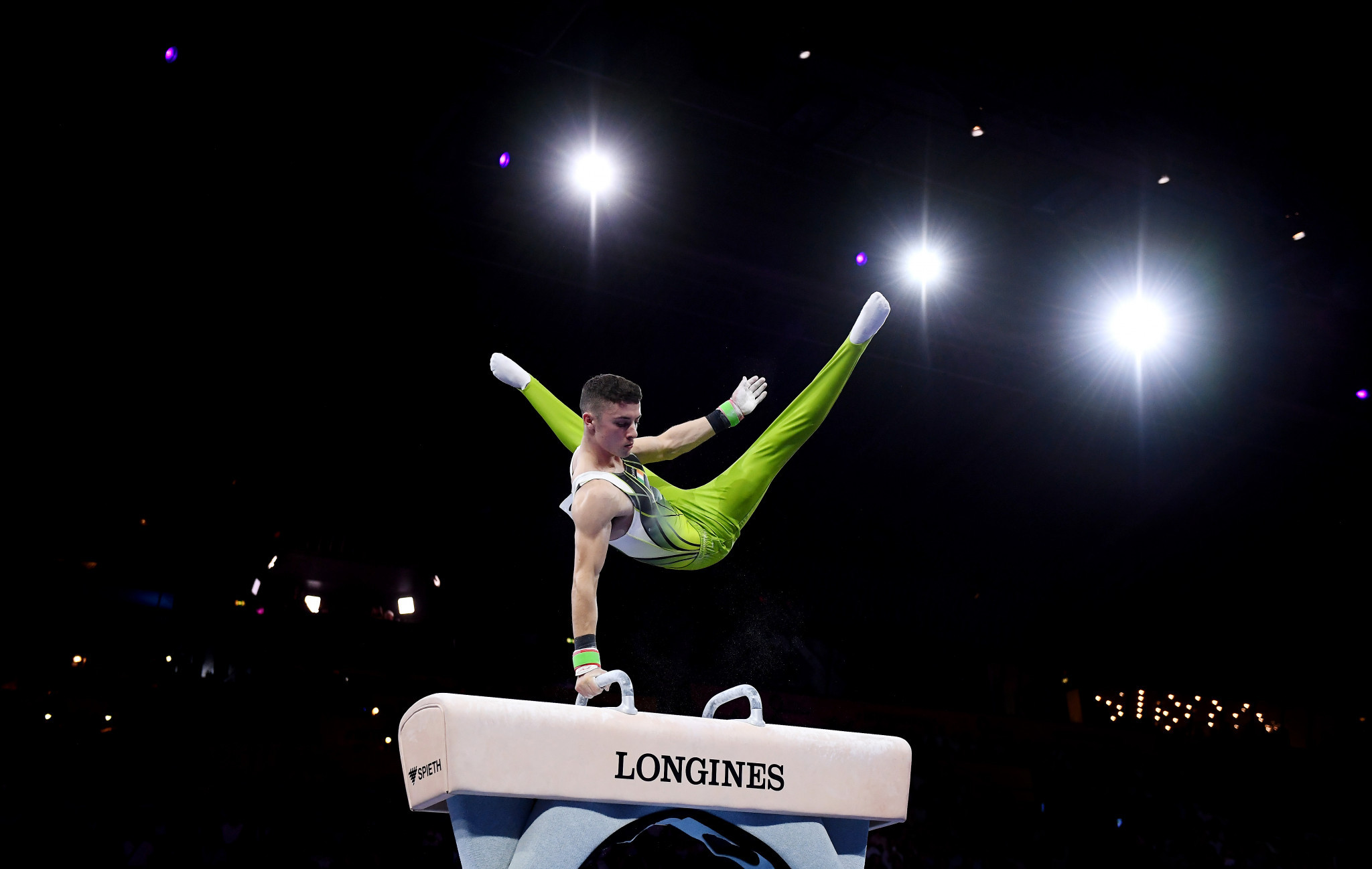 Rhys McClenaghan will currently be unable to defend his Commonwealth Games pommel horse title ©Getty Images