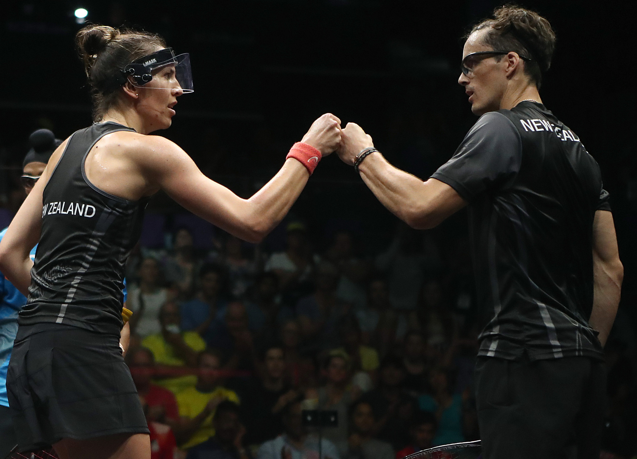Joelle King, left, and Paul Coll, right, headline New Zealand's squash team again ©Getty Images