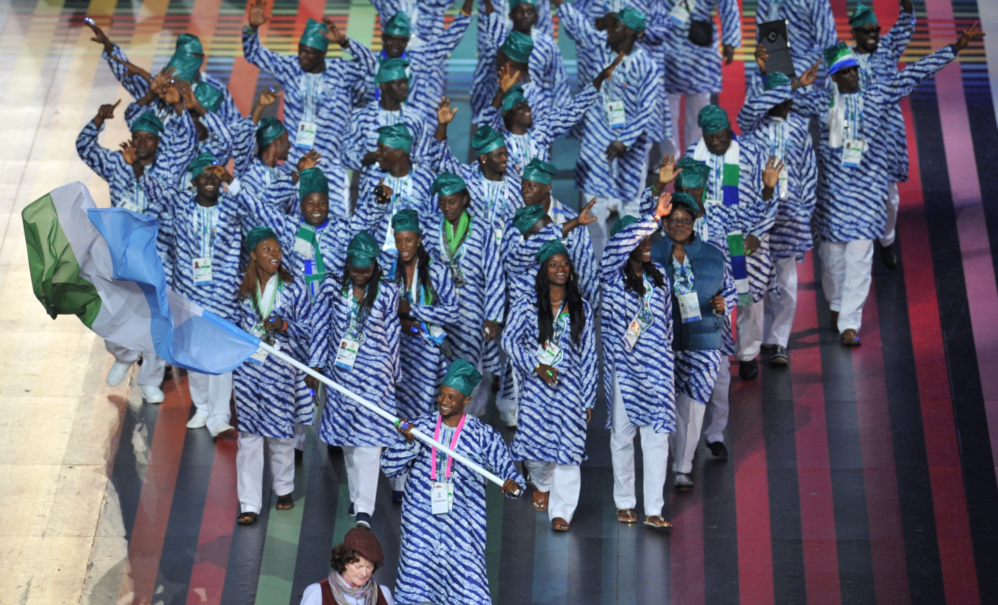 Sierra Leone's team at the Glasgow 2014 Commonwealth Games, during which a state of emergency was declared due to Ebola back home ©Getty Images