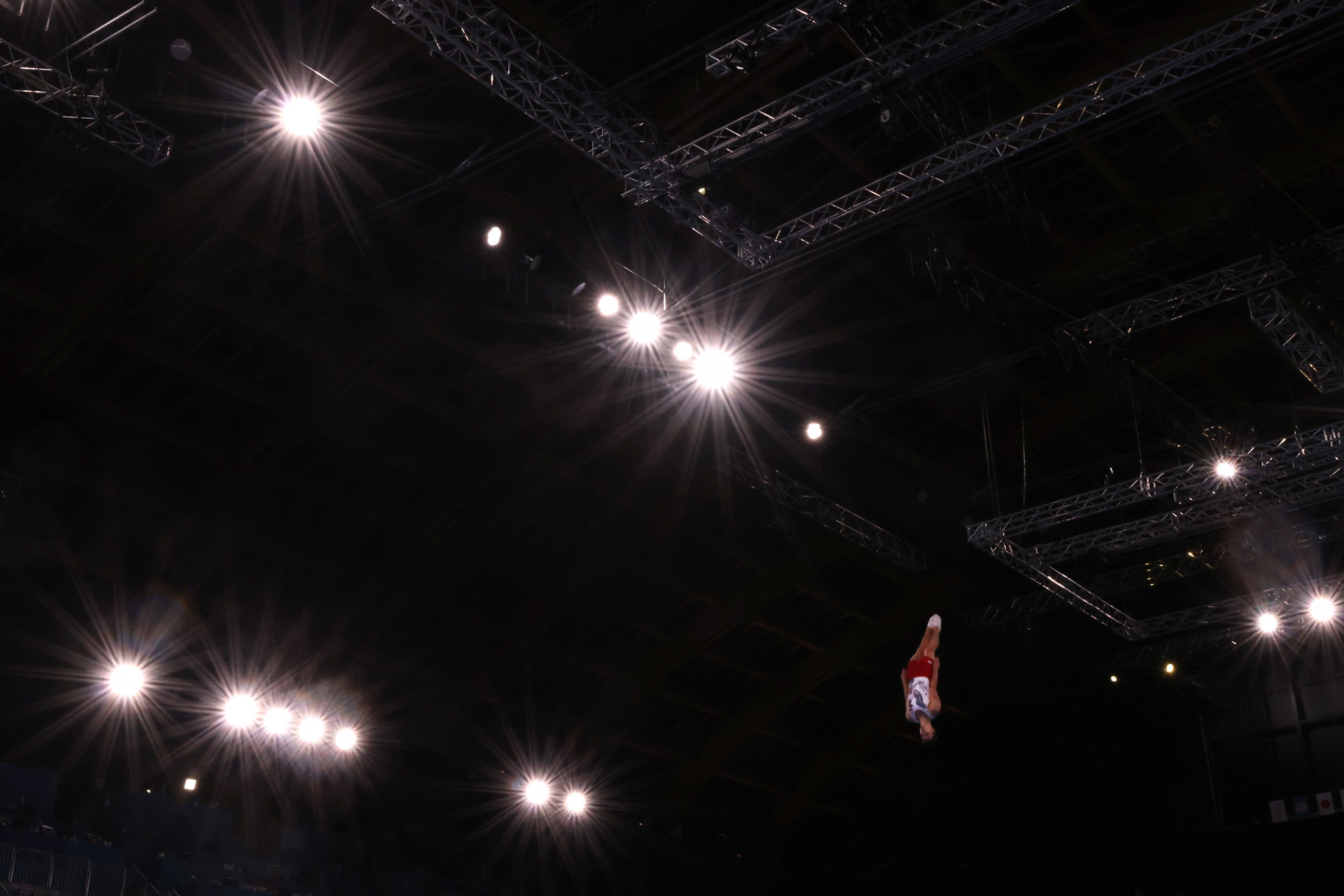 The senior qualifying events for tumbling and DMT were staged on the first day of the European Championships ©Getty Images