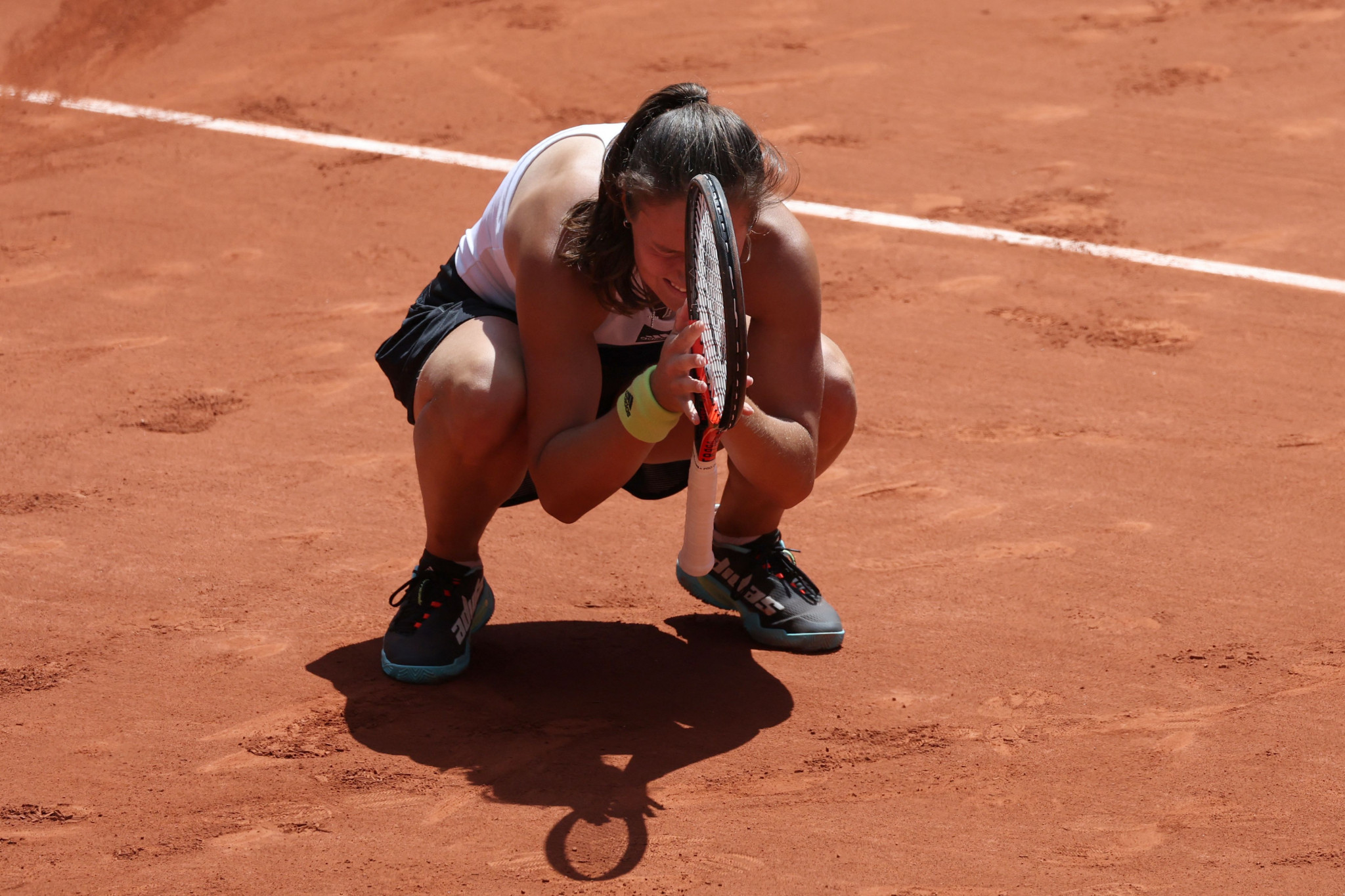 Daria Kasatkina could not control her emotions after reaching the semi-finals of the French Open ©Getty Images