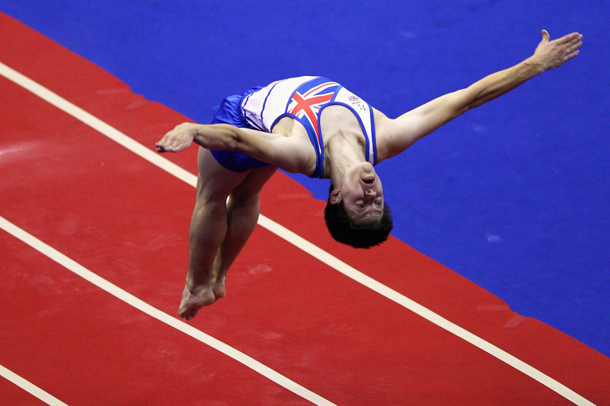 Kristof Willerton helped Britain to win the men's tumbling team event at the European Championships ©Getty Images